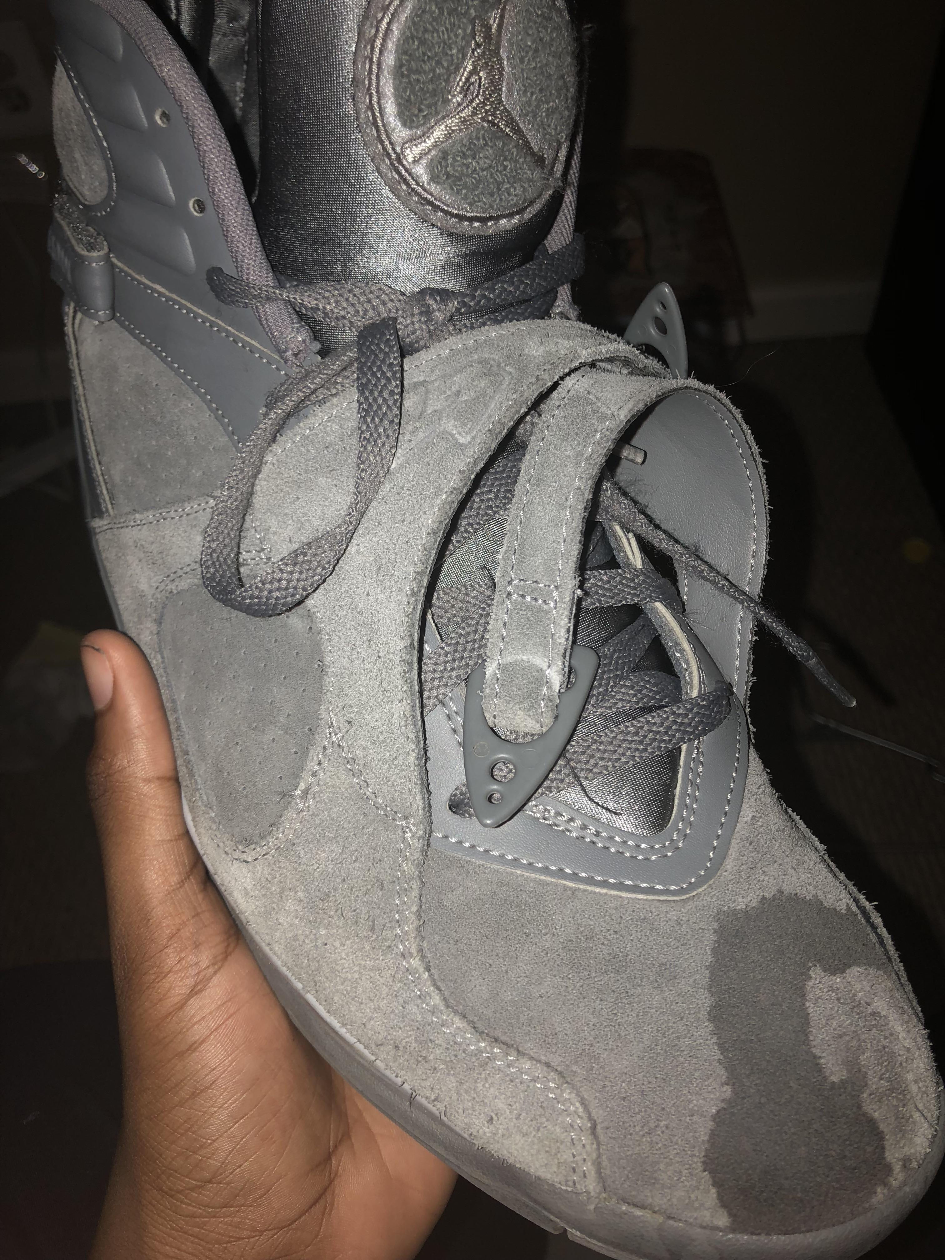 So my dog just peed on my 8s that unfortunately has a suede toe box