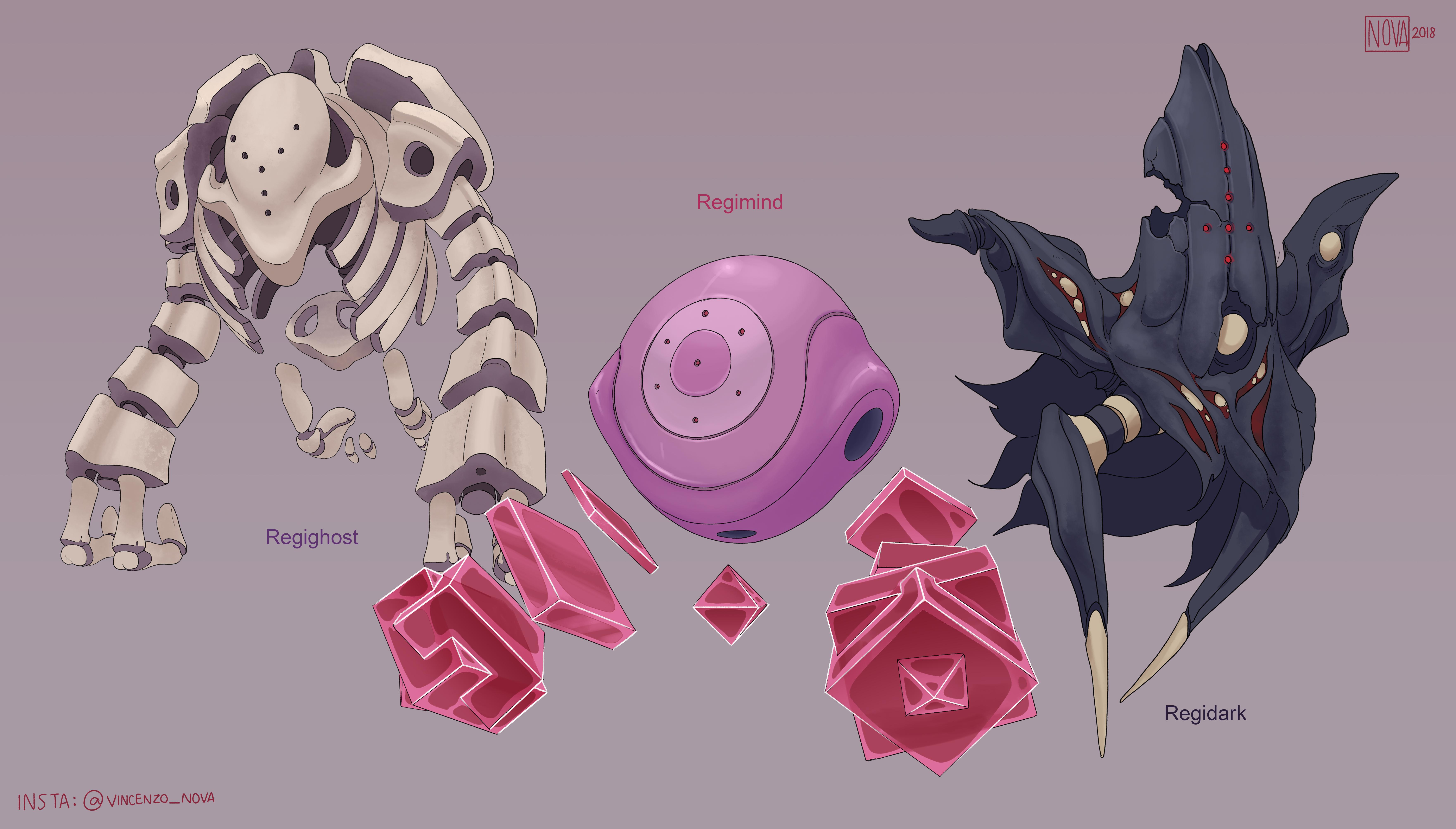 Pokemon I designed three new Regis! gaming