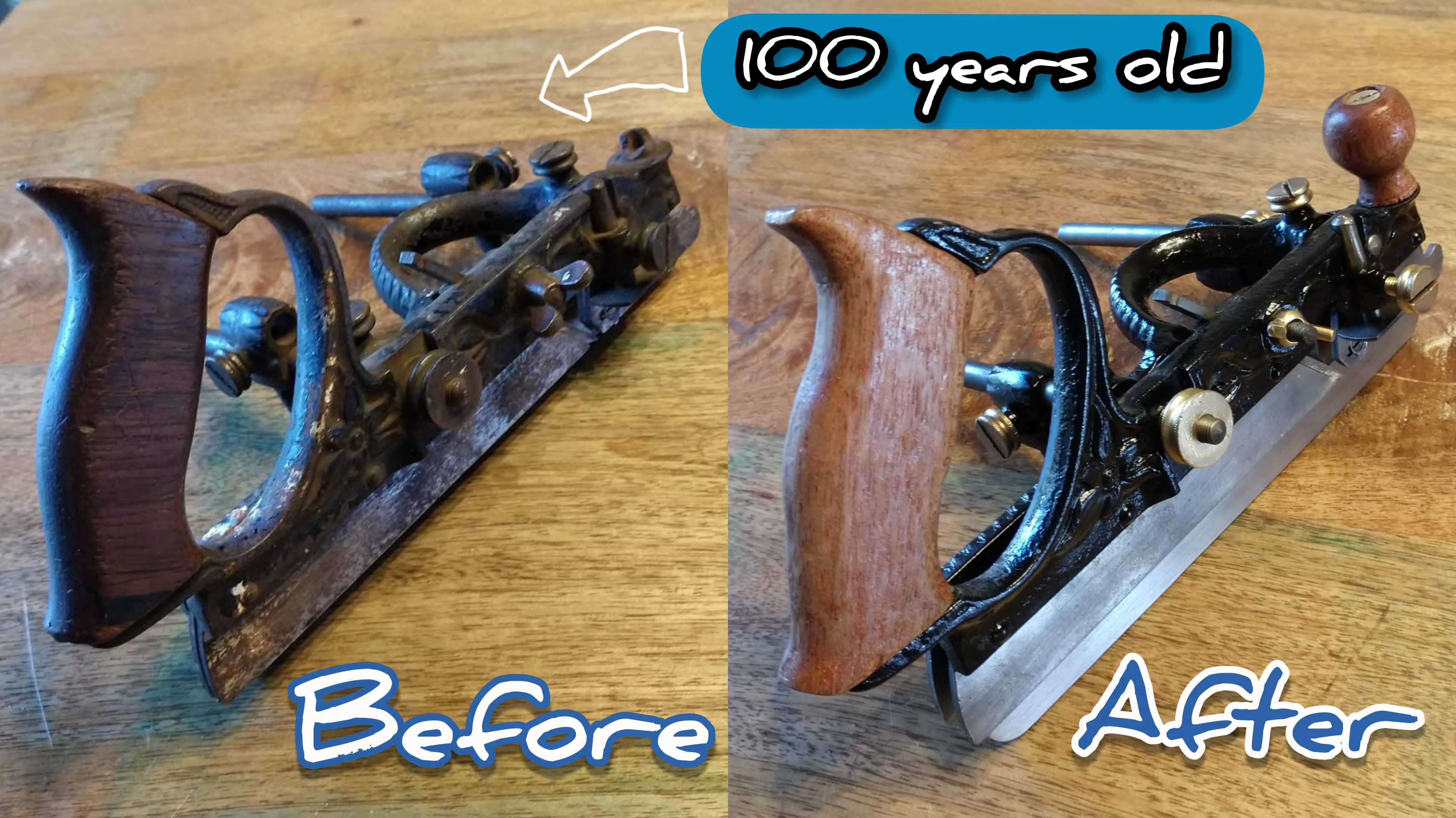 Dado plane I got for 10 at a second hand store and restored and made