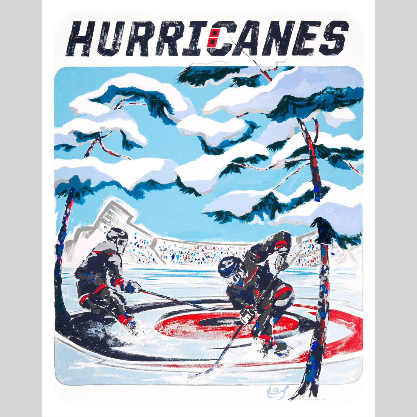 spotted this Stadium Series themed Canes print at the Boylan Heights