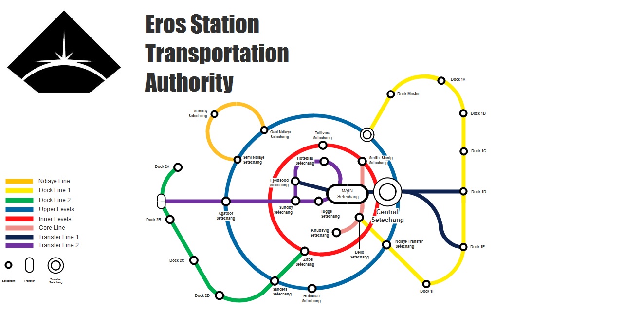 I tried my best to recreate the Pods system on Eros Station as a metro