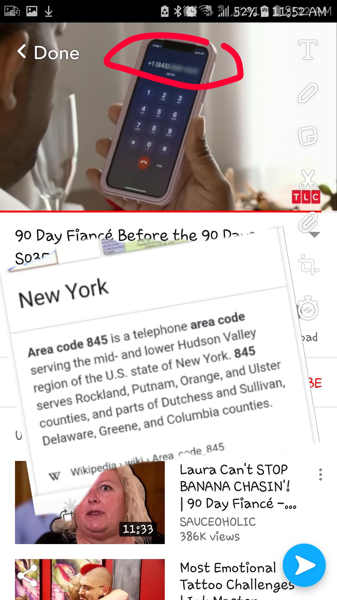 Cesar talking to the "airlines" with a NYC number. Hmmm. Classic TLC