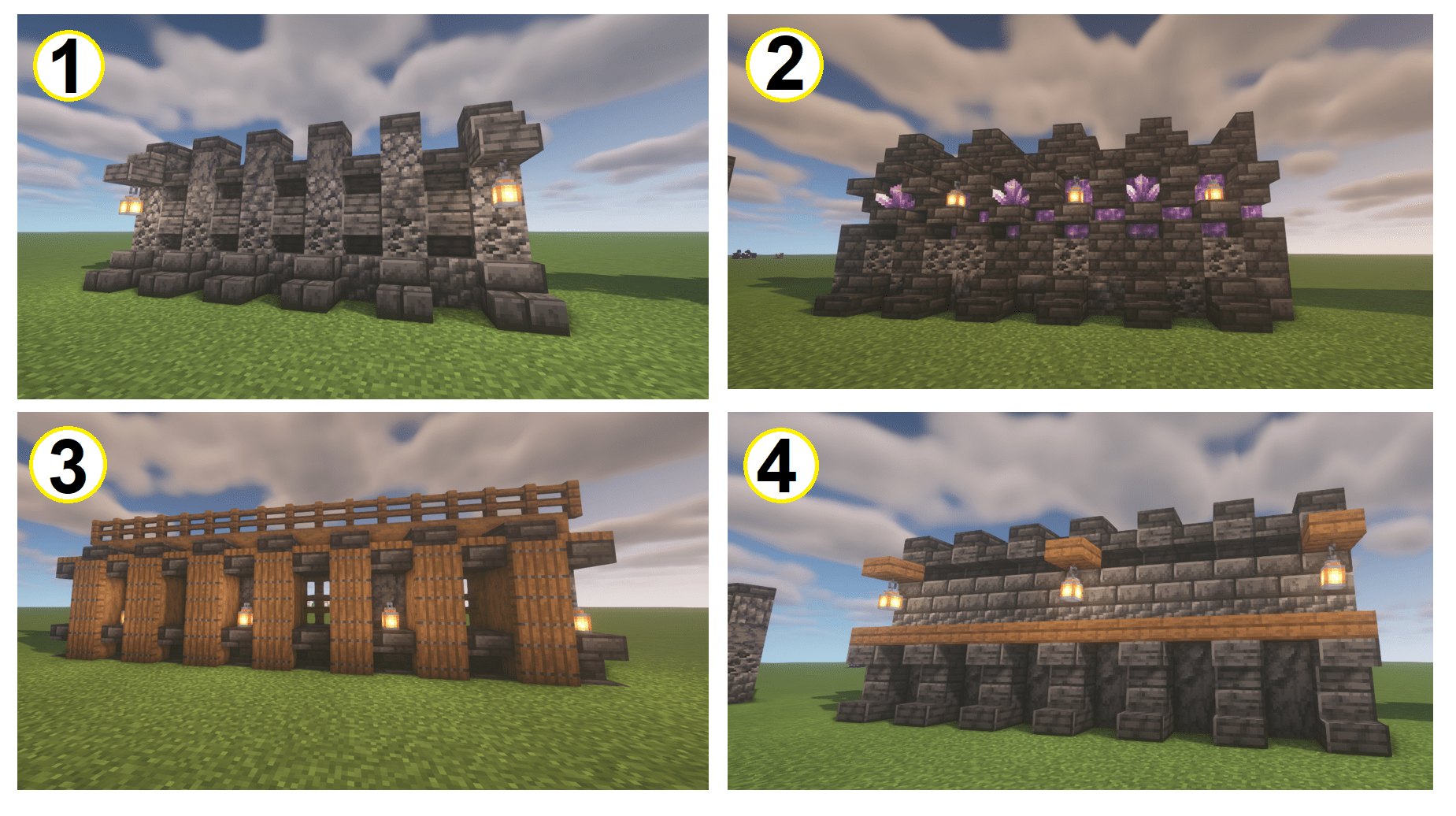 Minecraft Town Wall Design