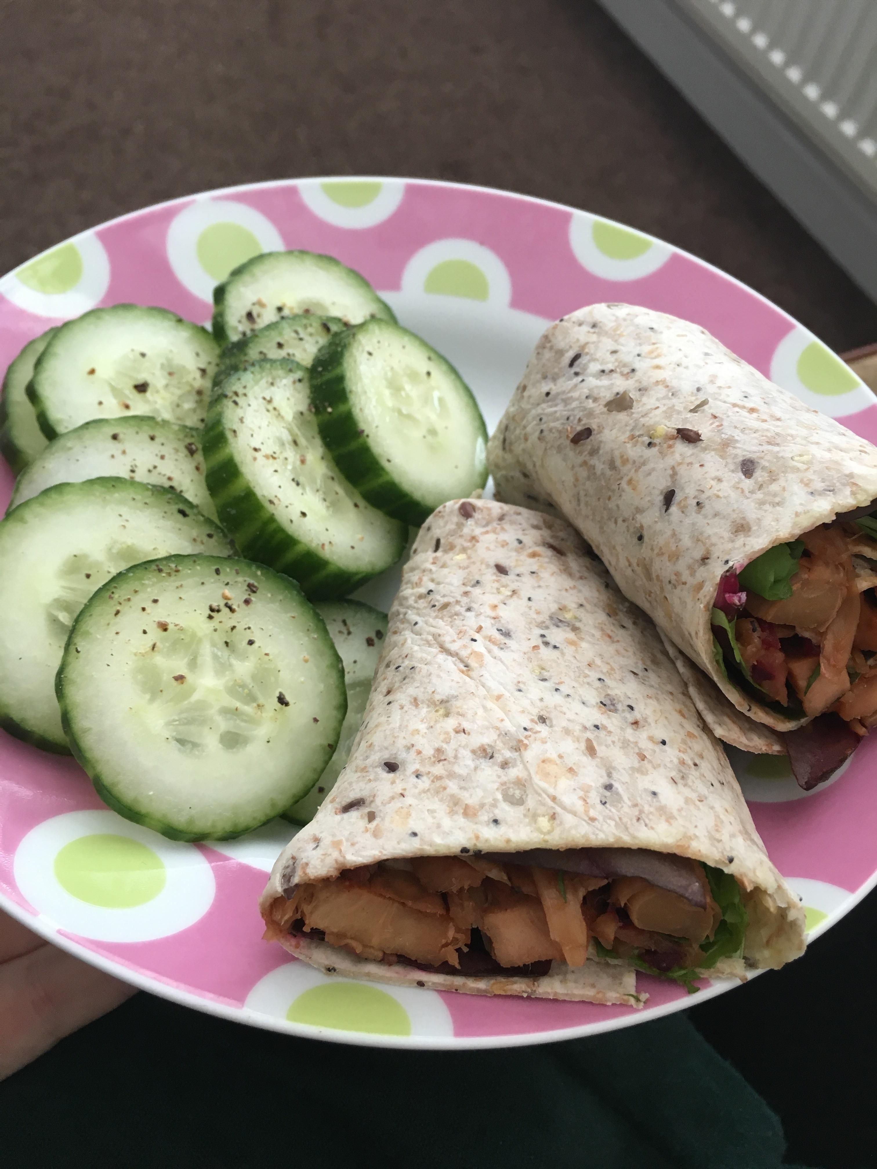 BBQ Jackfruit wrap 266 calories r/1200isplenty