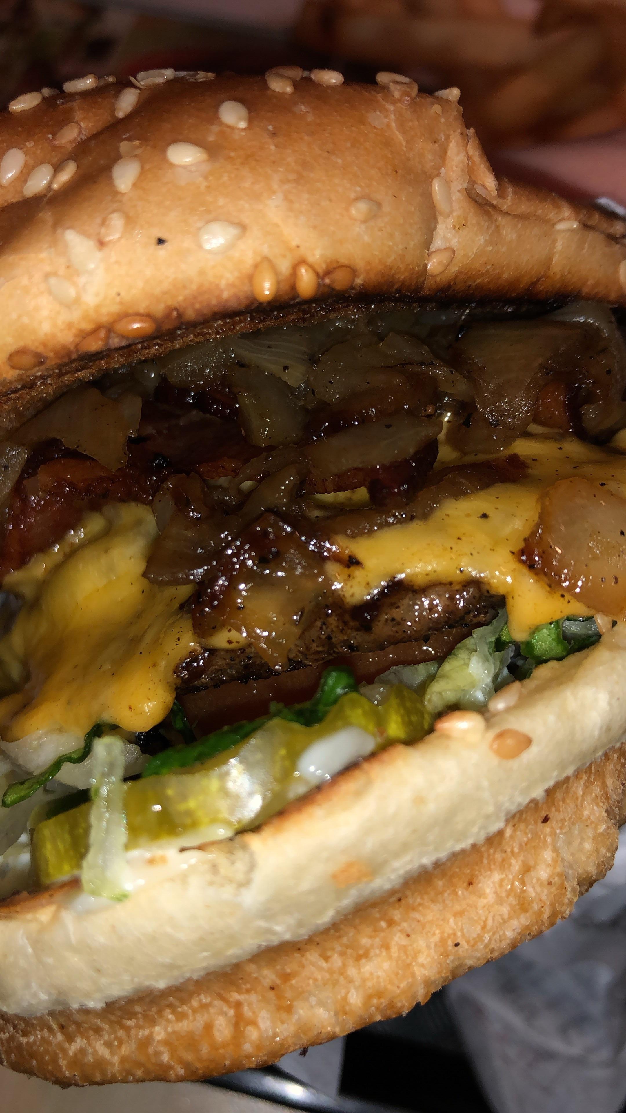 Double Charburger with Bacon and Caramelized onions from Habit Burger