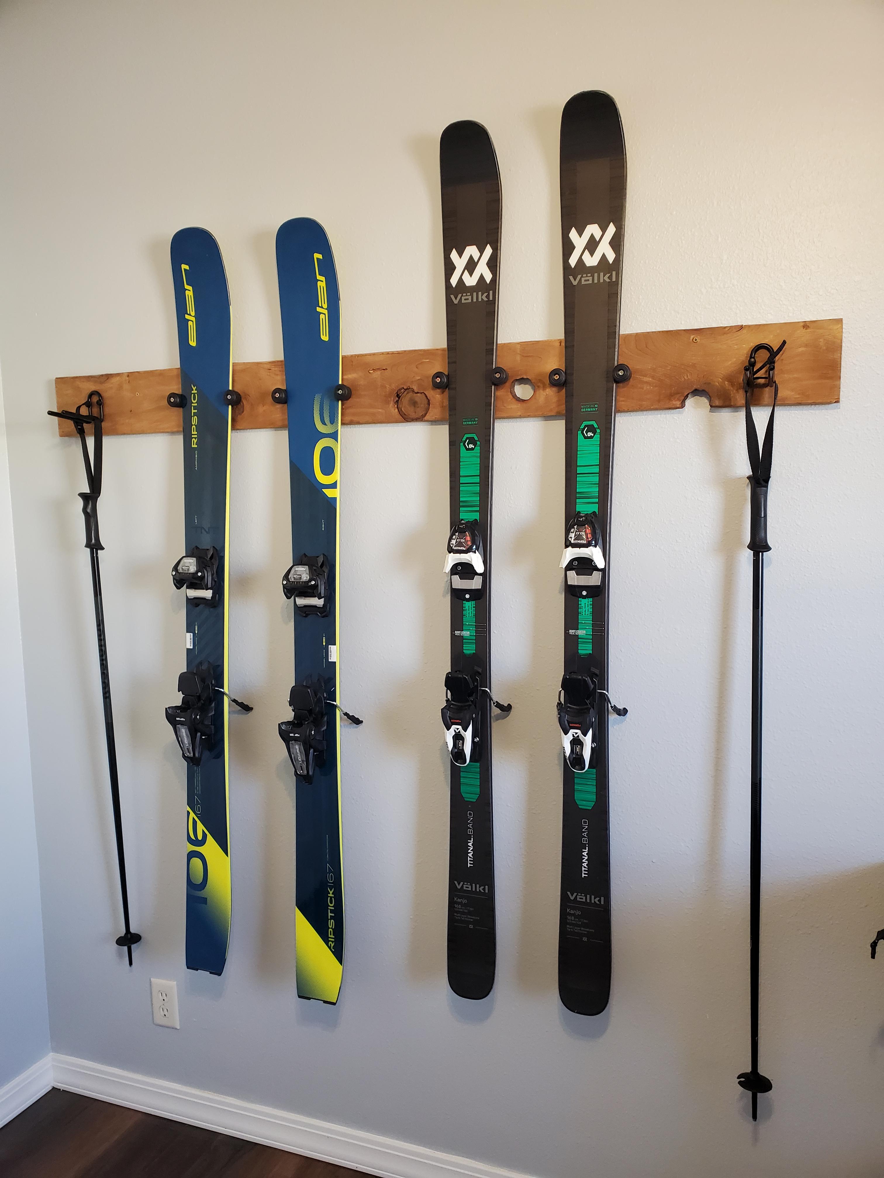 My DIY ski rack. 20 and 10 min. r/skiing