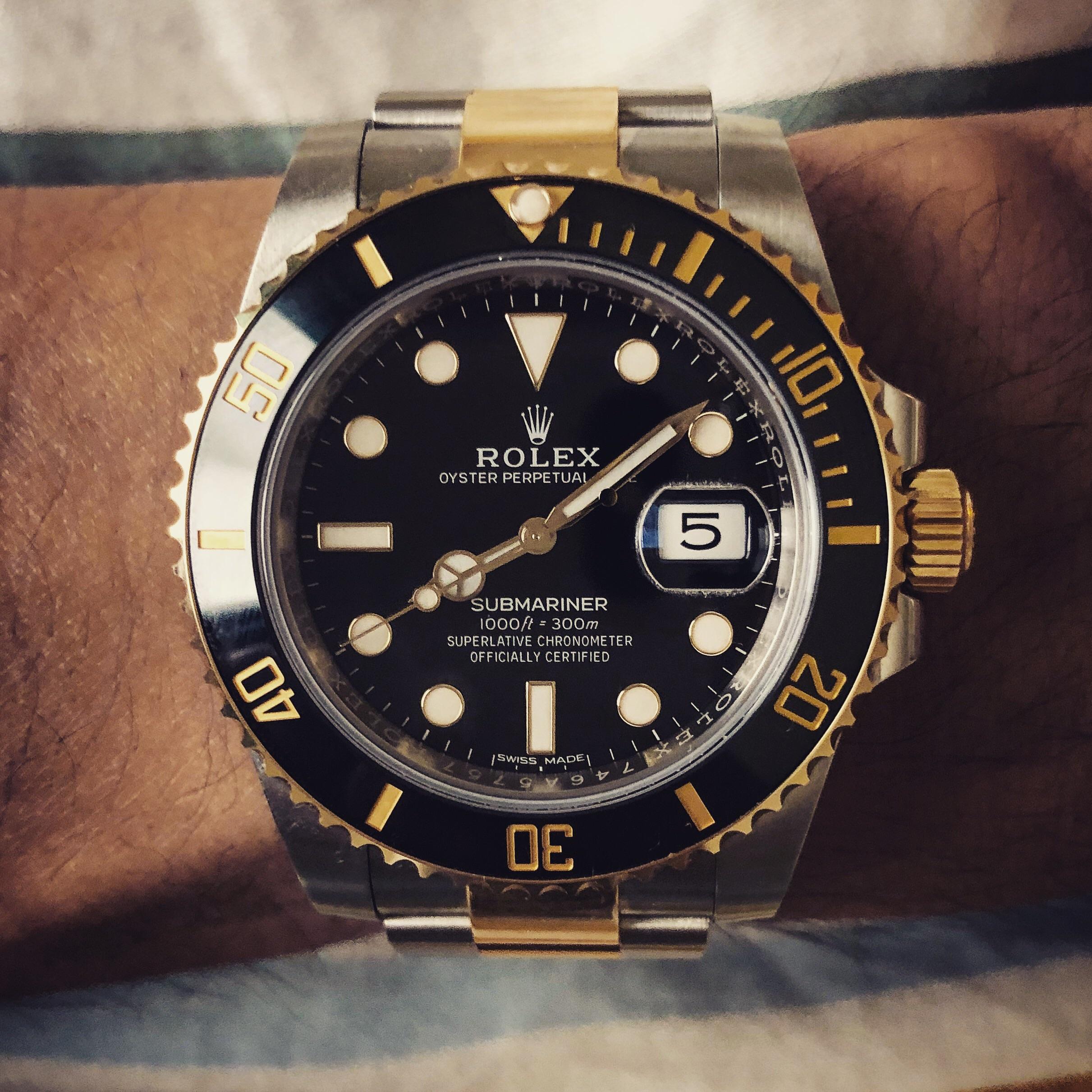 [Rolex] Submariner Date Oyster, Black Dial with Yellow Gold