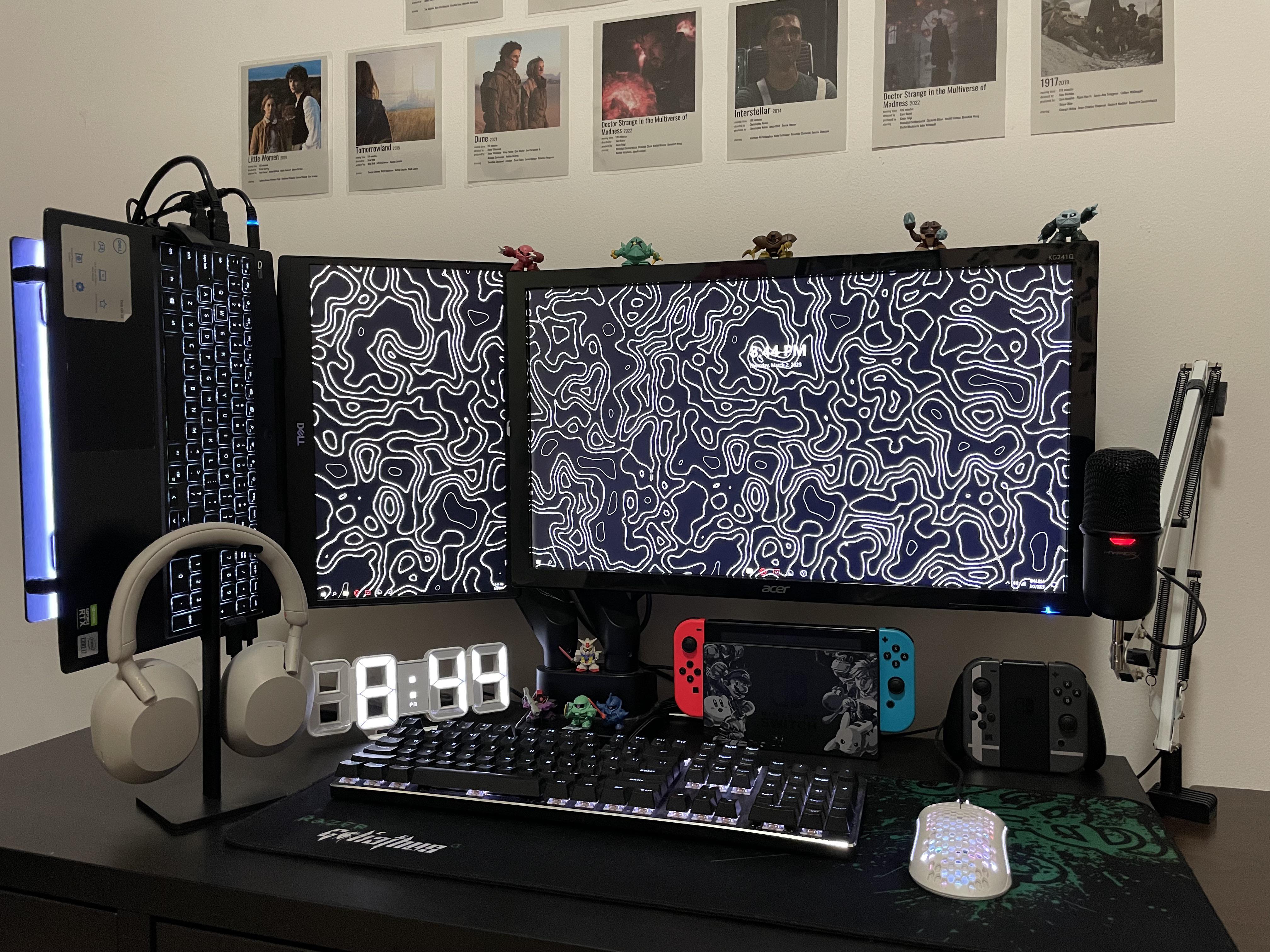 Black and White Laptop Setup r/battlestations