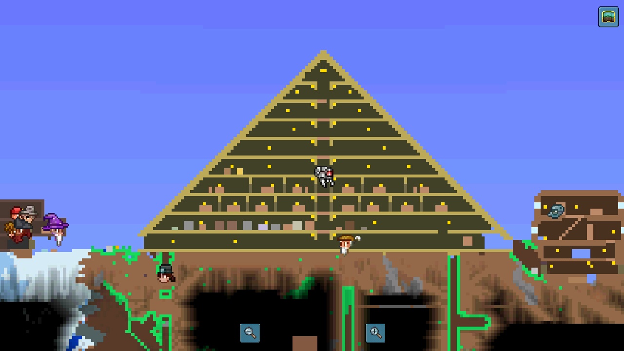 I made a pyramid house in Terraria r/Terraria