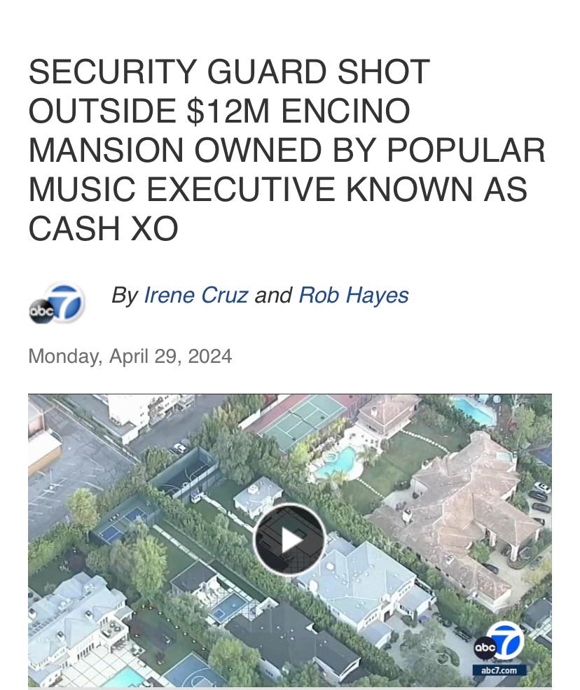 The Weeknds manager Cash XO house was shot up last week, for the people
