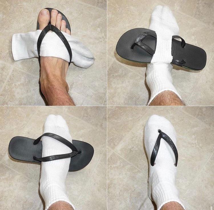 How to wear socks with flip flops r/memes