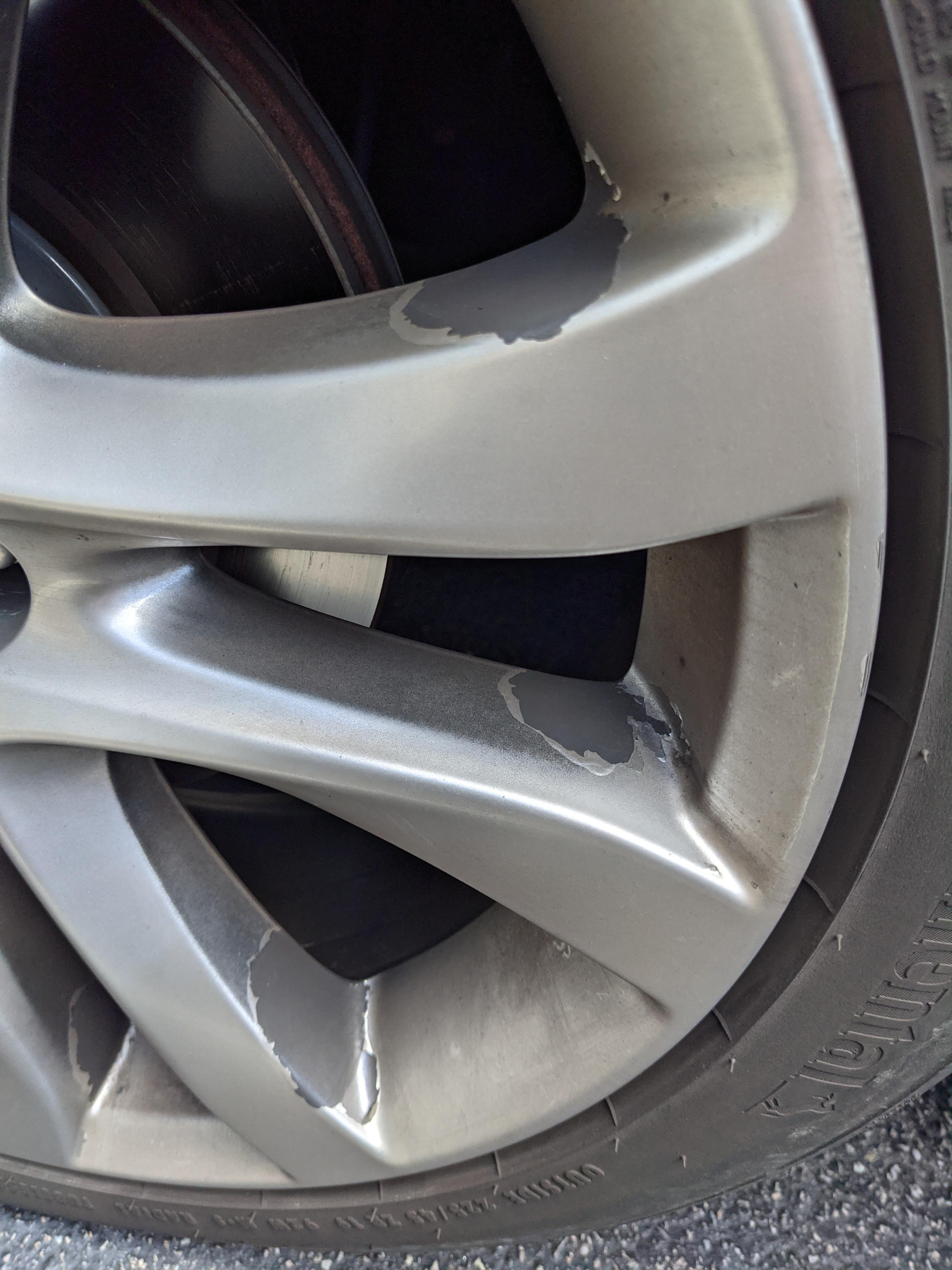 How can I stop the paint on my wheels from peeling? Eventually I'll need to repaint, but for now