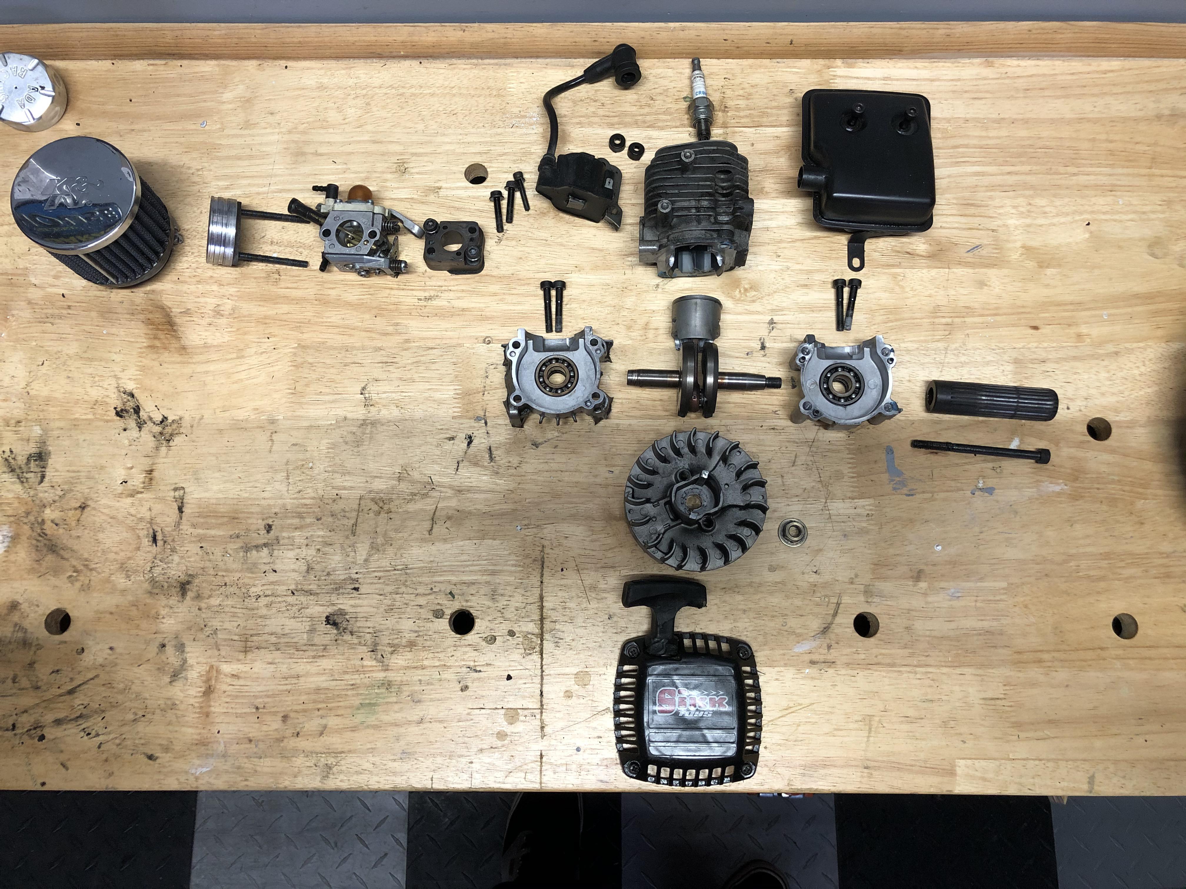 An exploded view of my Bigfoot motor : r/Goped