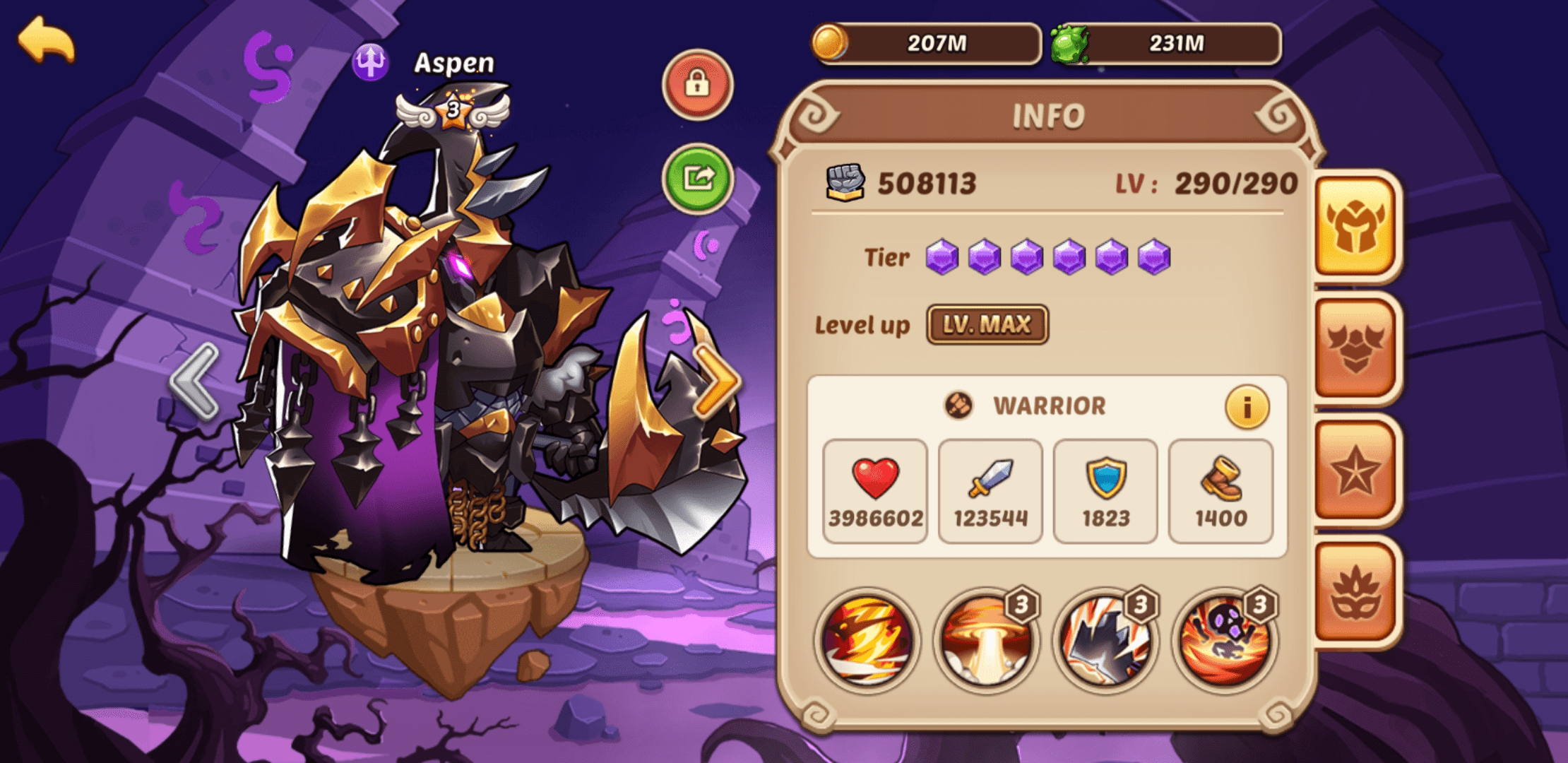 First E3 Dark Hero after 9 months of playing. r/IdleHeroes