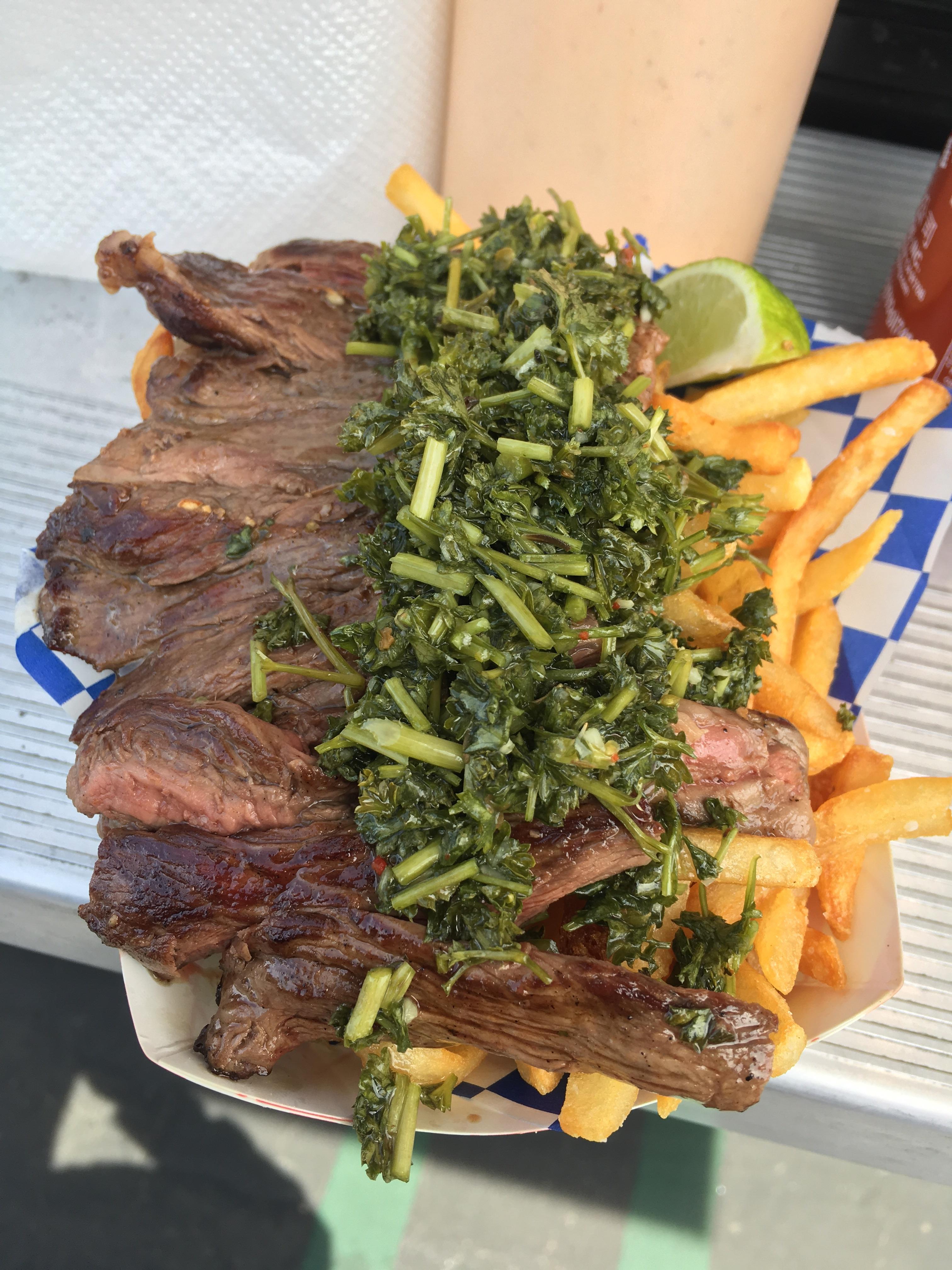 [I ate] Chimichurri Skirt Steak Fries r/food