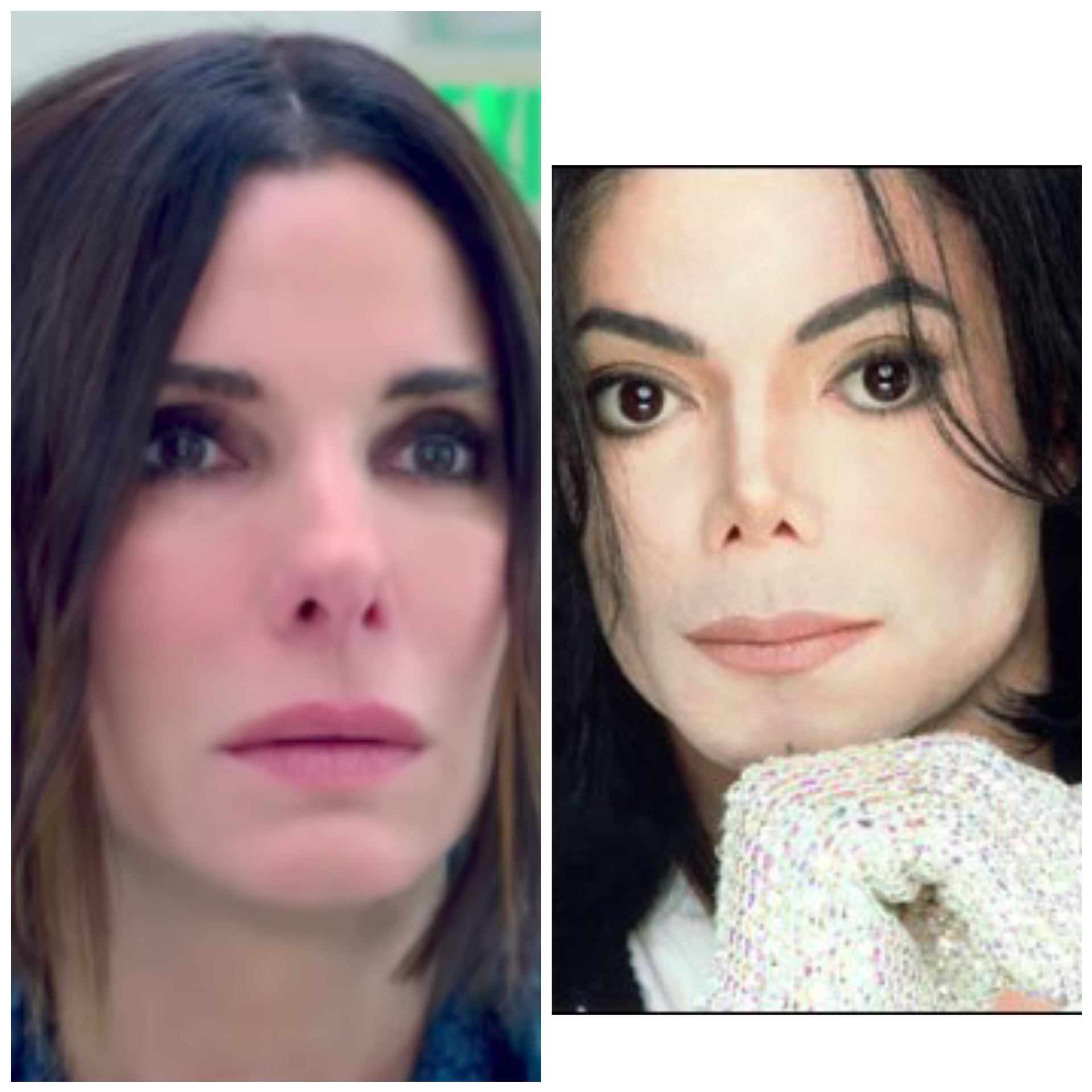 My husband told me that Sandra Bullock looks like Michael Jackson and