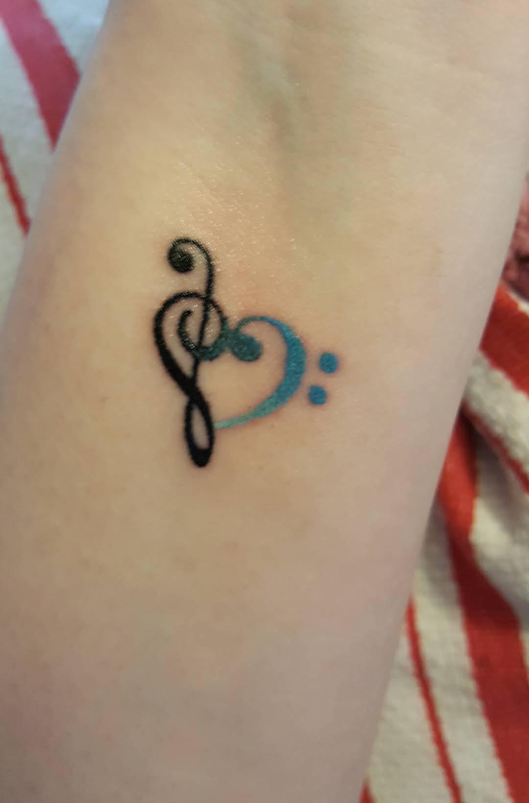 Music Note With Heart Tattoo Explore Top 10+ Videos And 73 Images
