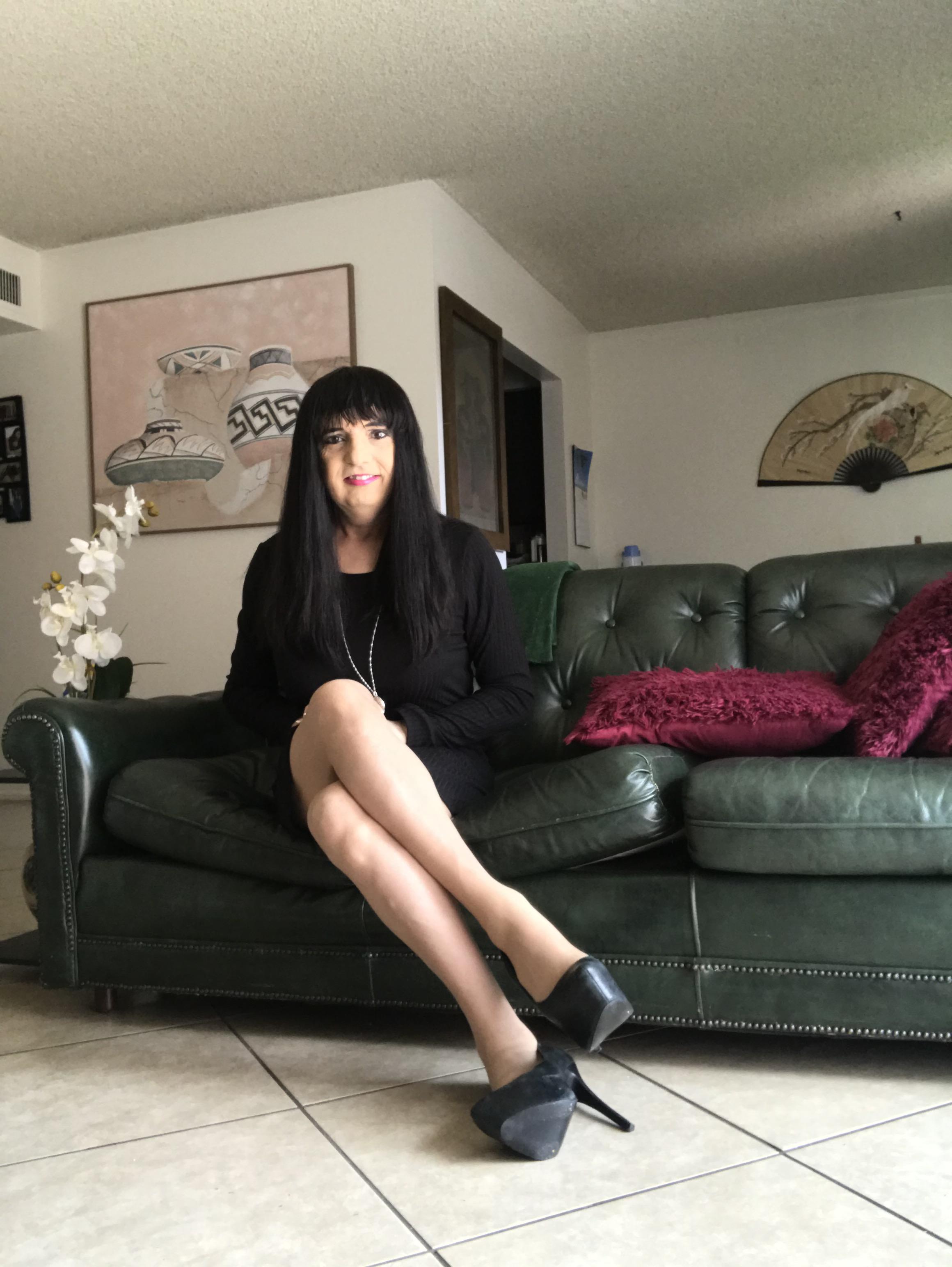 Sitting on the couch 🛋 r/crossdressing