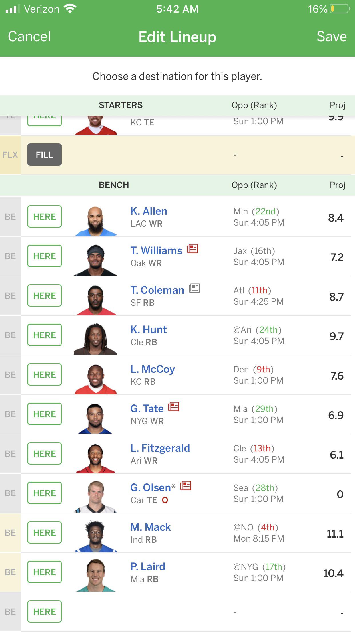 I need help with my flex spots!! r/Fantasy_Football