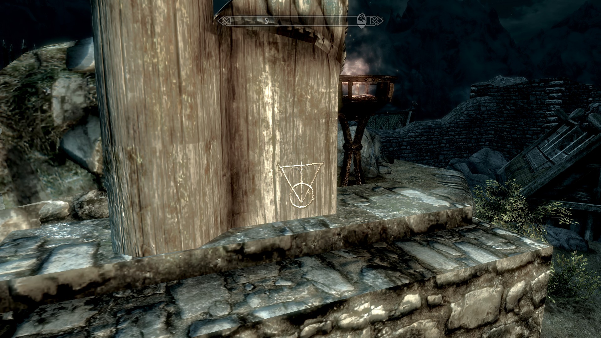This is on a pillar outside Jorrvaskr. What could it mean? r/skyrim