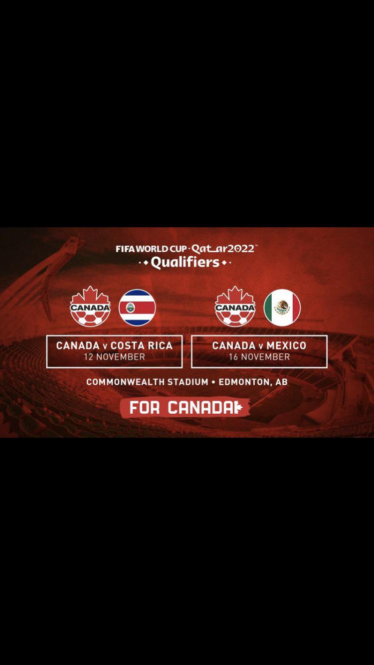 Edmonton to host two World Cup Qualifier matches this November! r