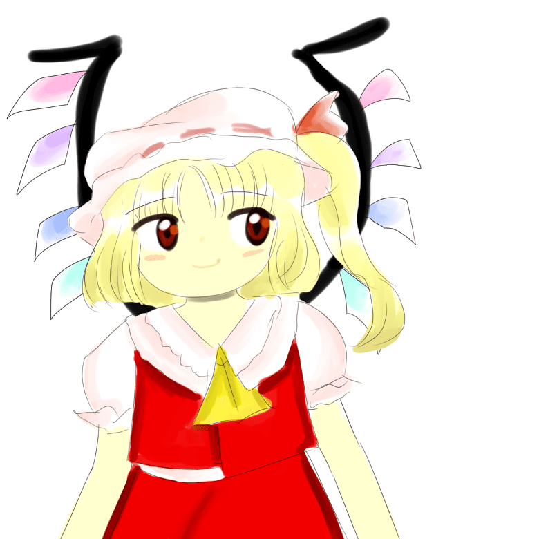 EoSDstyle Flandre Scarlet Doodle. r/touhou