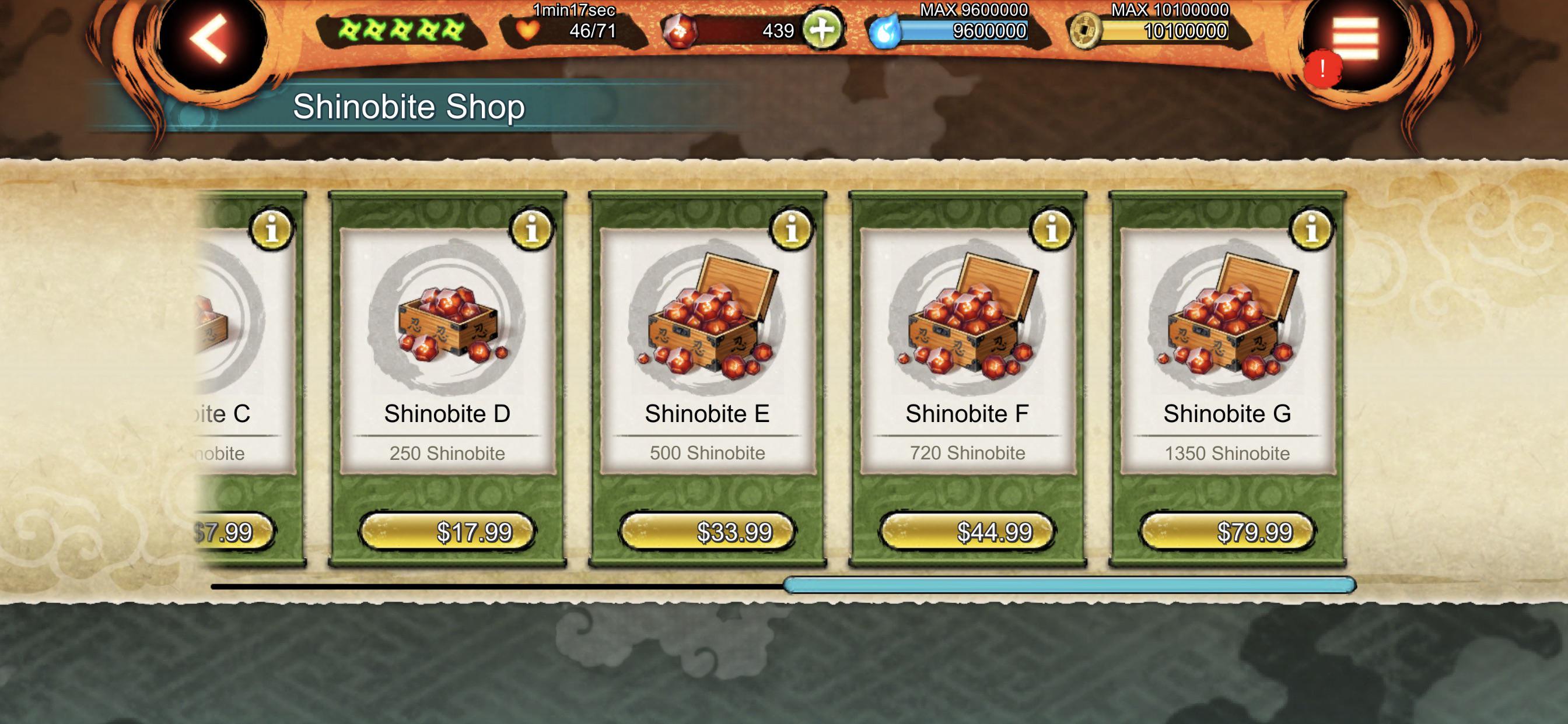 Is it me or shinobites are extremely over priced? Like 80 dollars for