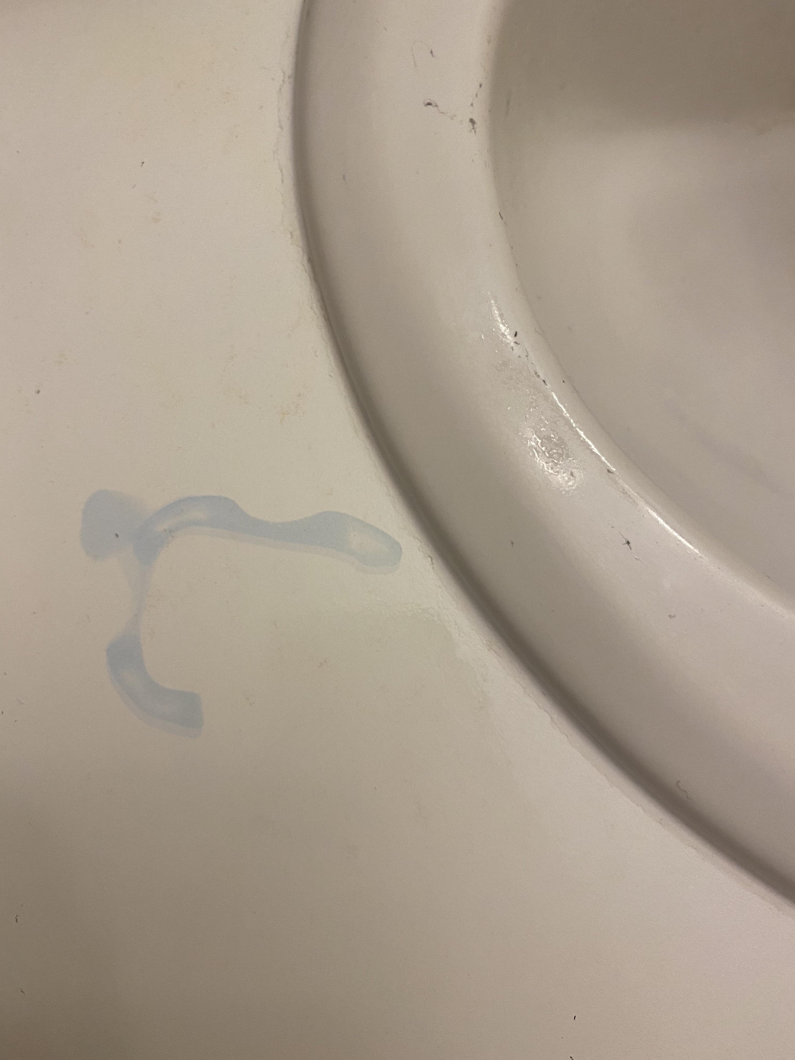 How to clean toilet cleaner stain off of sink top? r/howto