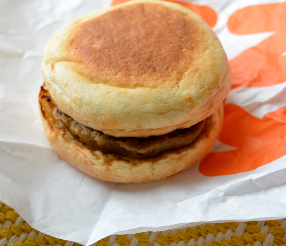 I calculated the veganized Dunkin Donuts Beyond Sausage sandwich to be