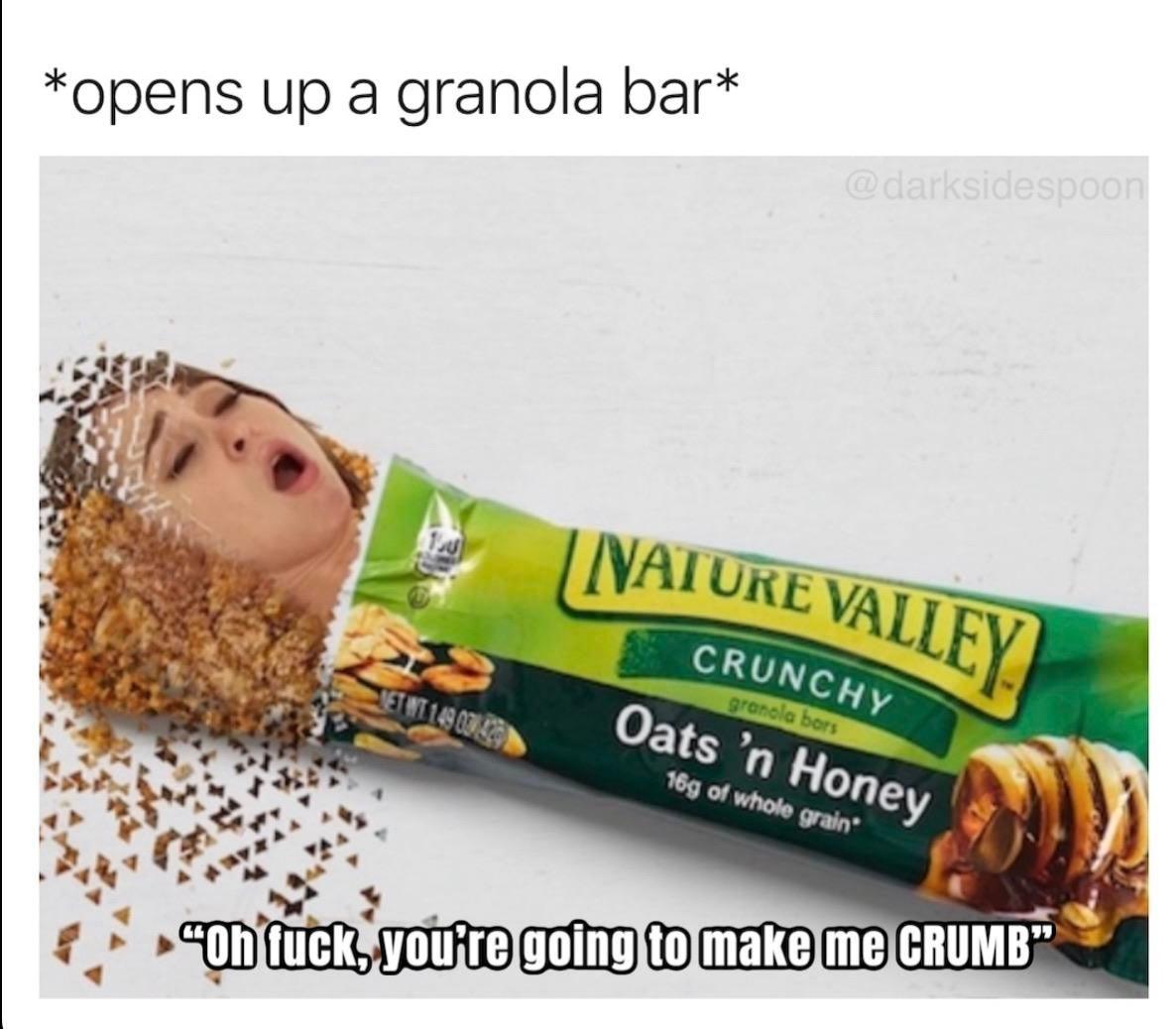 what are you doing stepgranola bar?? r/memes