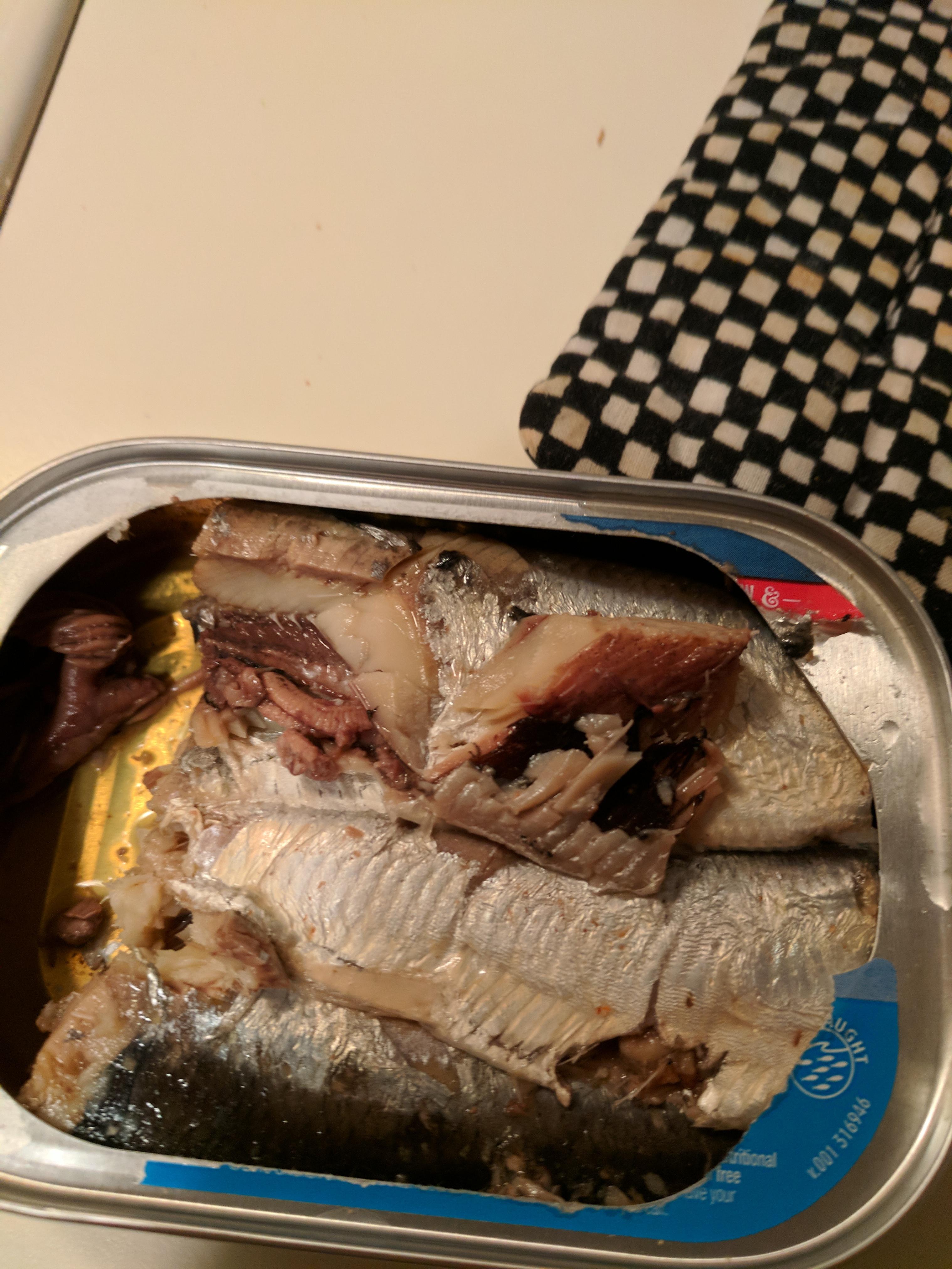 They to degut the fish in my can of sardines. r/pics