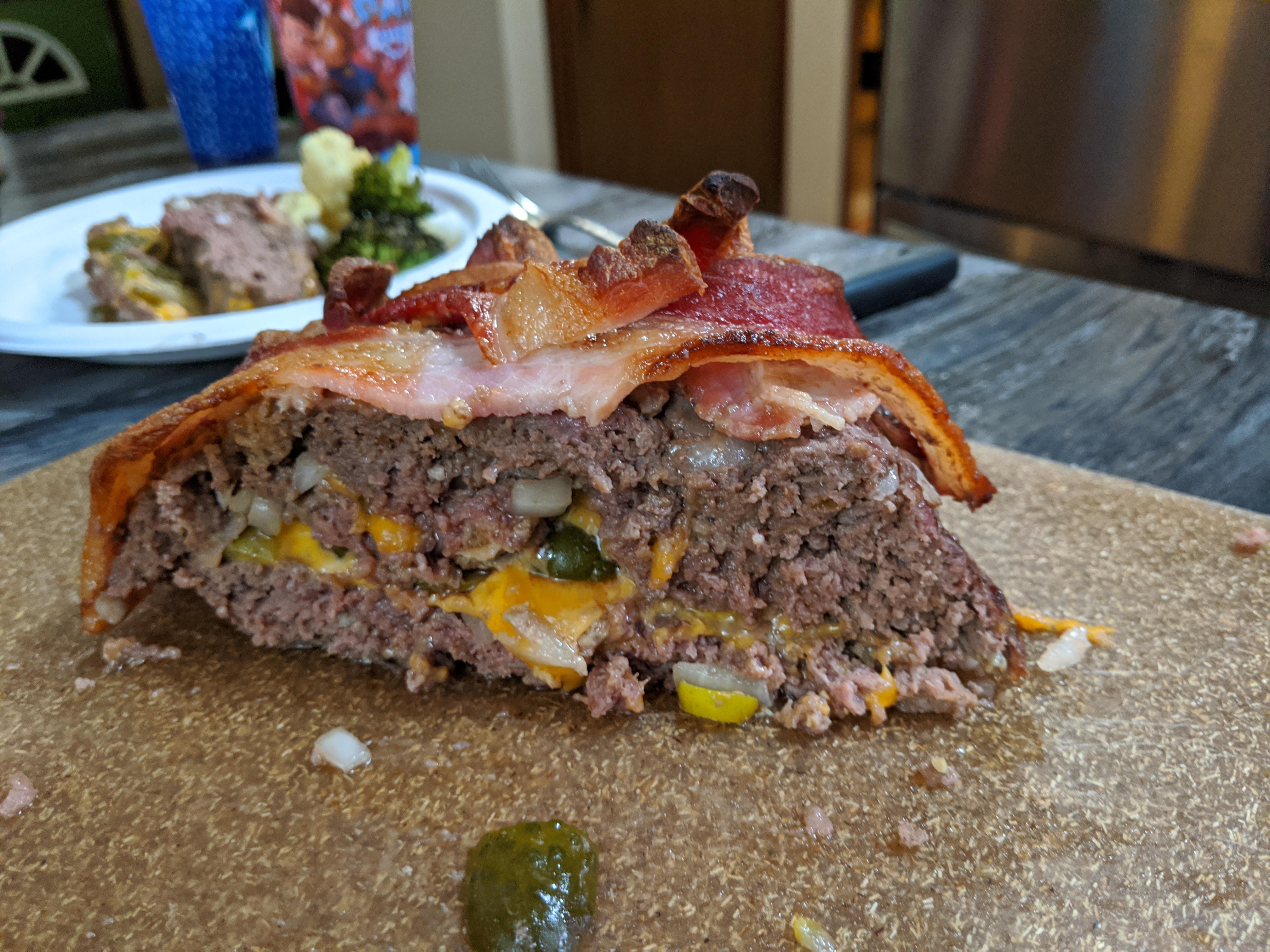 Bacon Cheeseburger Meatloaf is it too much to ask that food stops