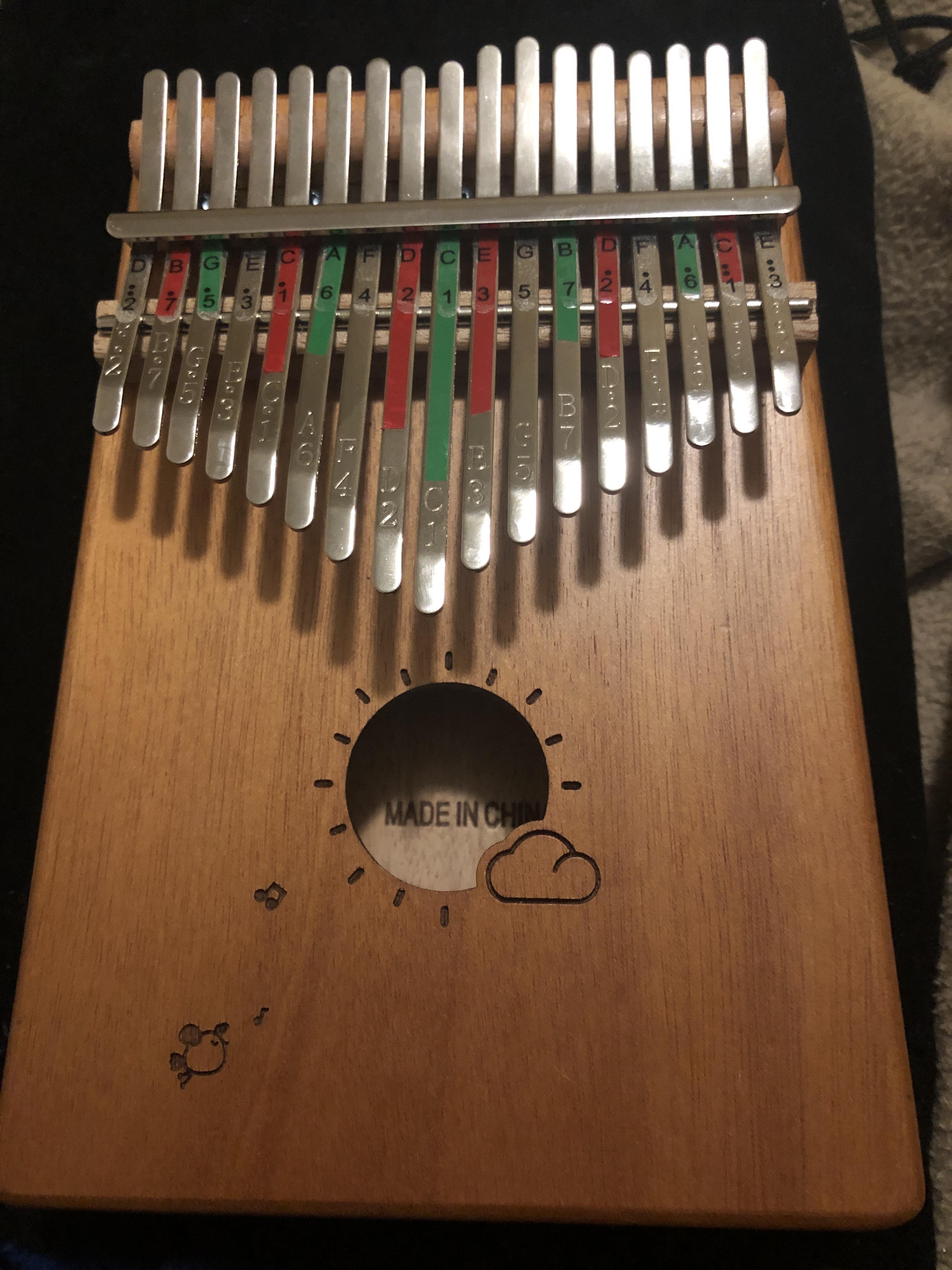 💕My first Kalimba! (I know the stickers might be messed up) for the