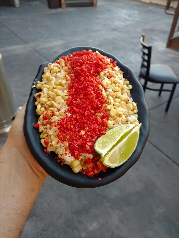 Hot cheeto elote from BRB RestoBar r/FoodLosAngeles