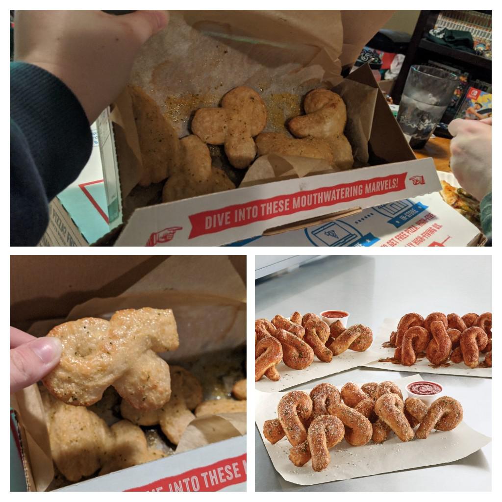 Garlic Bread Twists from Dominos. ExpectationVsReality