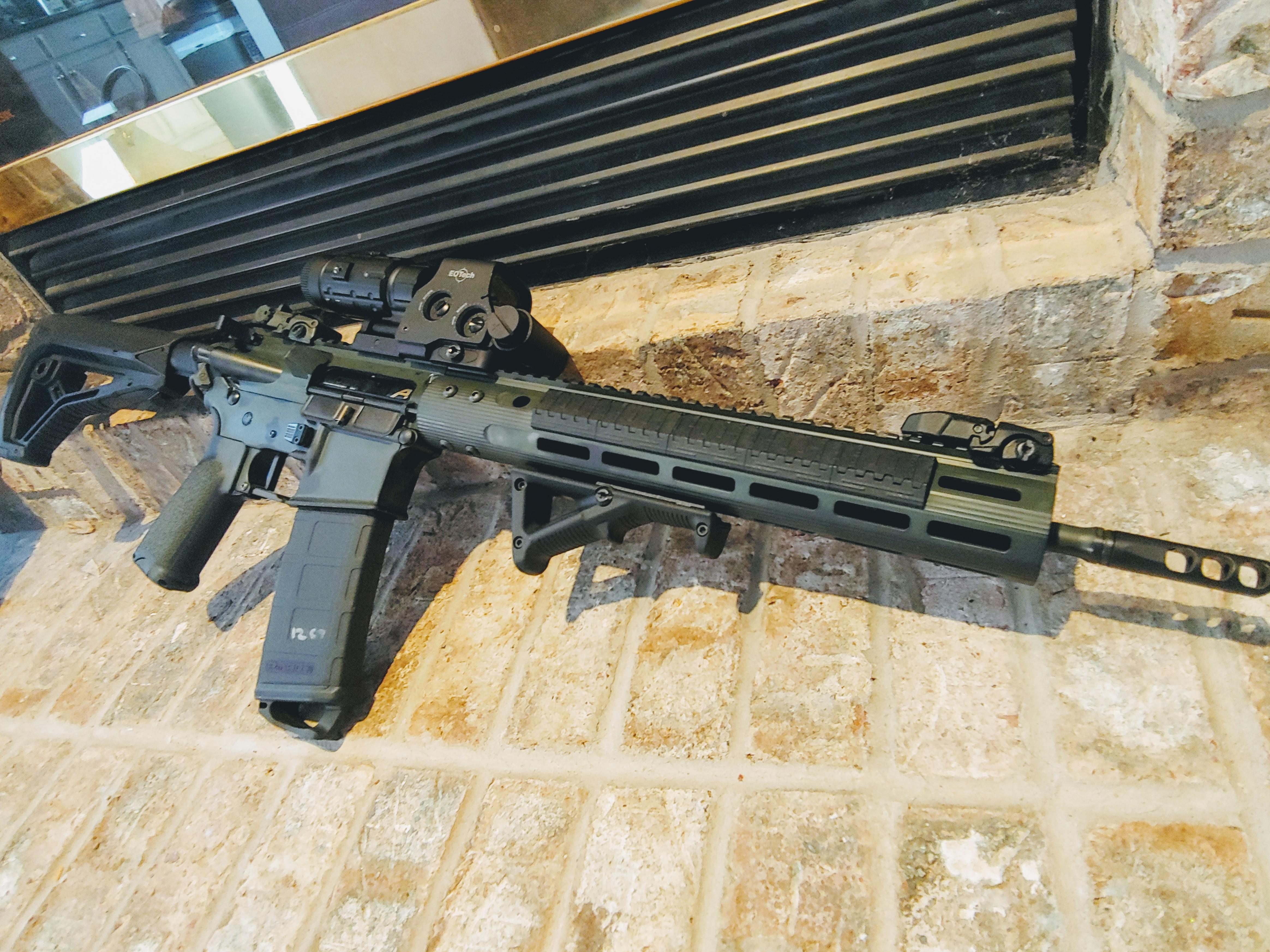 Custom AR15 with an OD Green and Black look r/guns