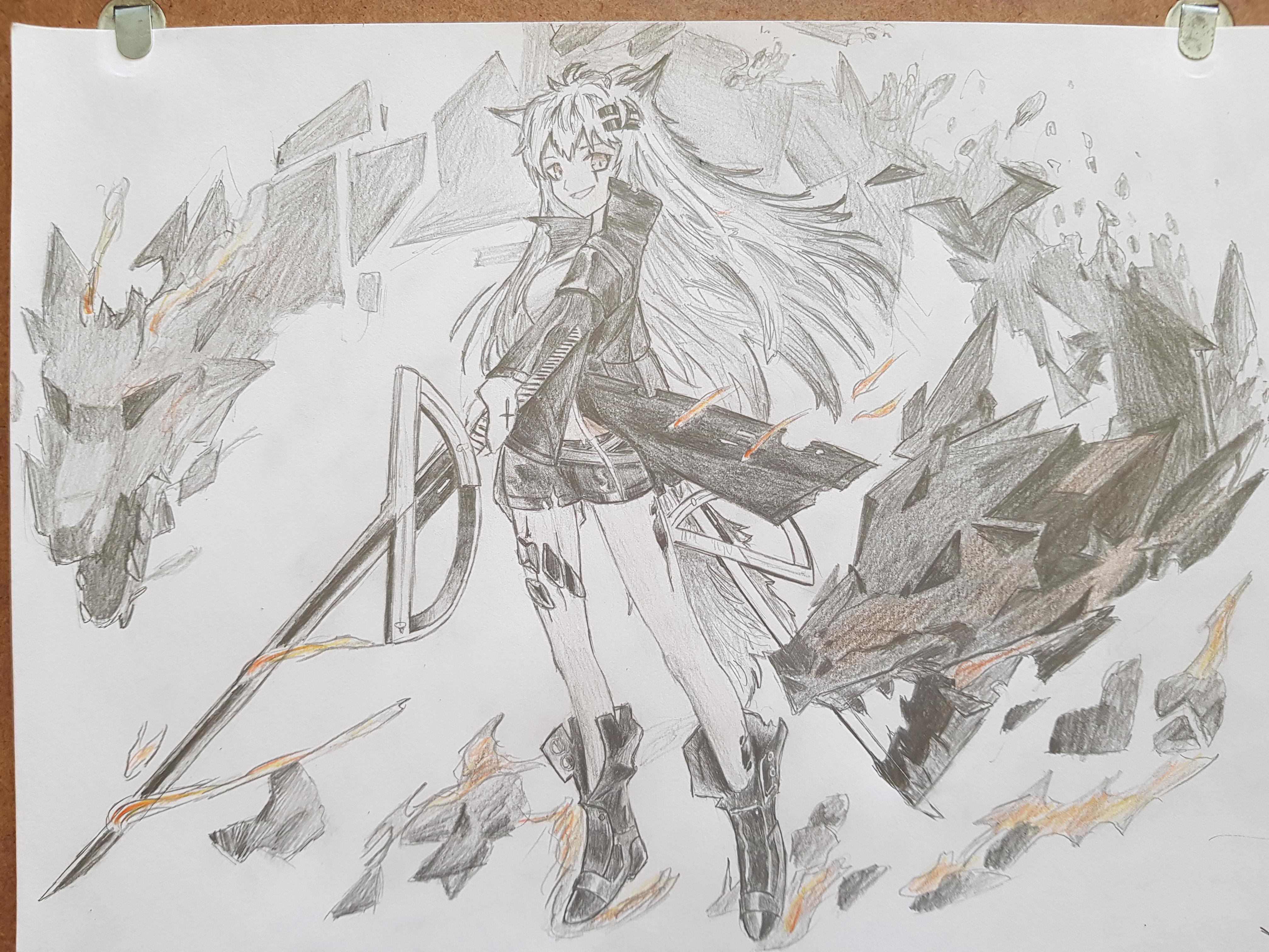 I drew Lappland E2 r/arknights
