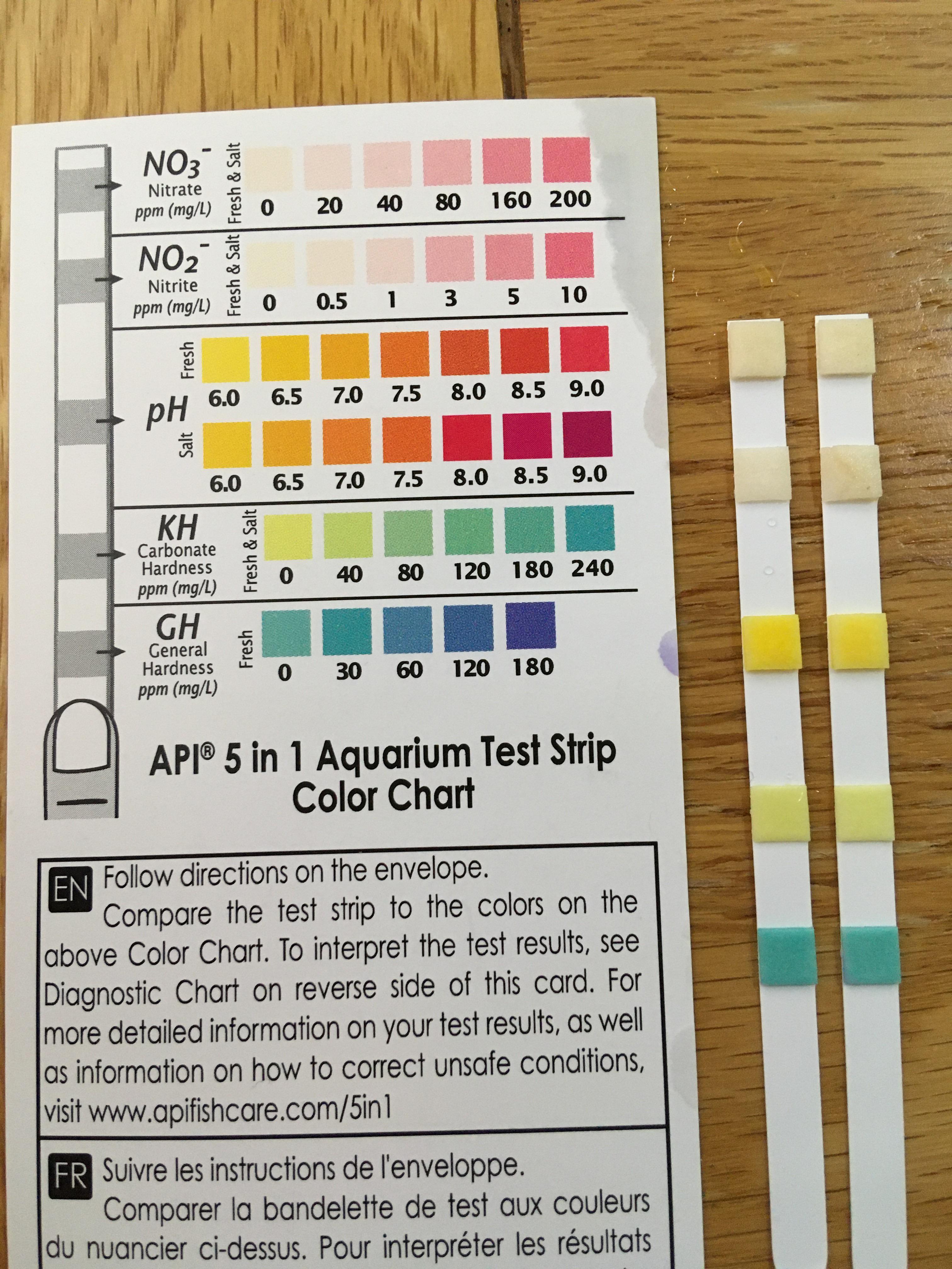 Water parameter advice needed please! Left is tap water, right is tank