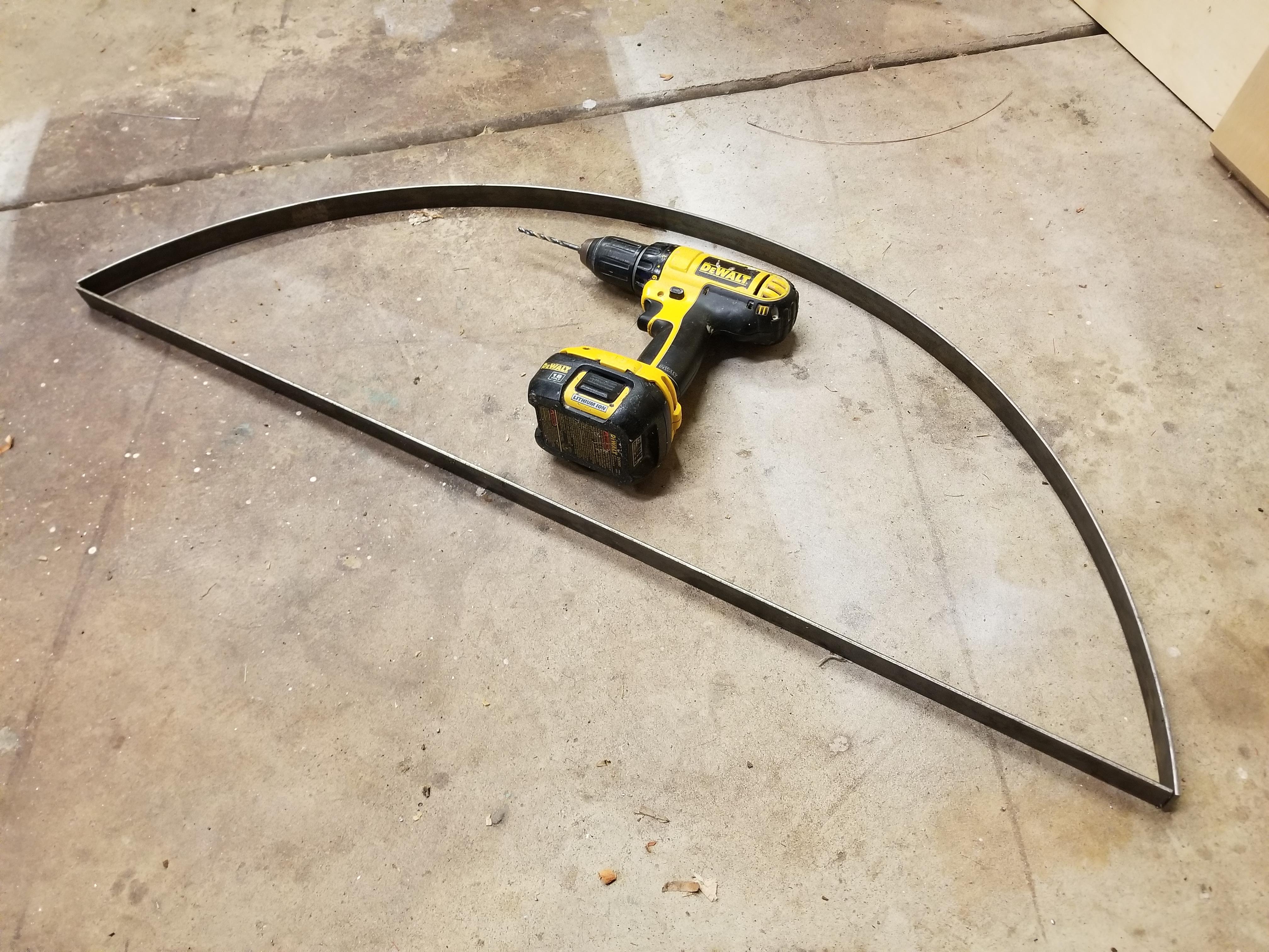 Picked up a ring roller from Harbor Freight. Making window well covers. Banana for scale. r