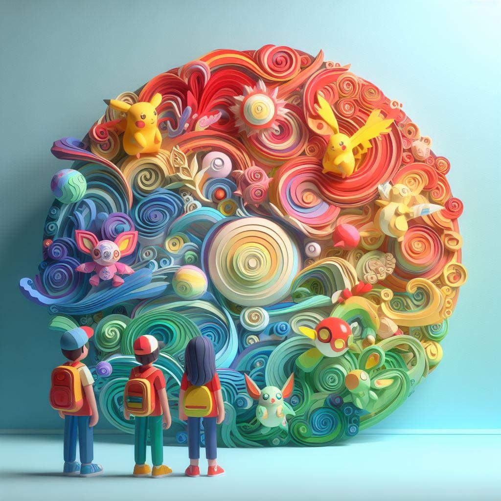 Pokemon paper mache art. r/AIGeneratedArt
