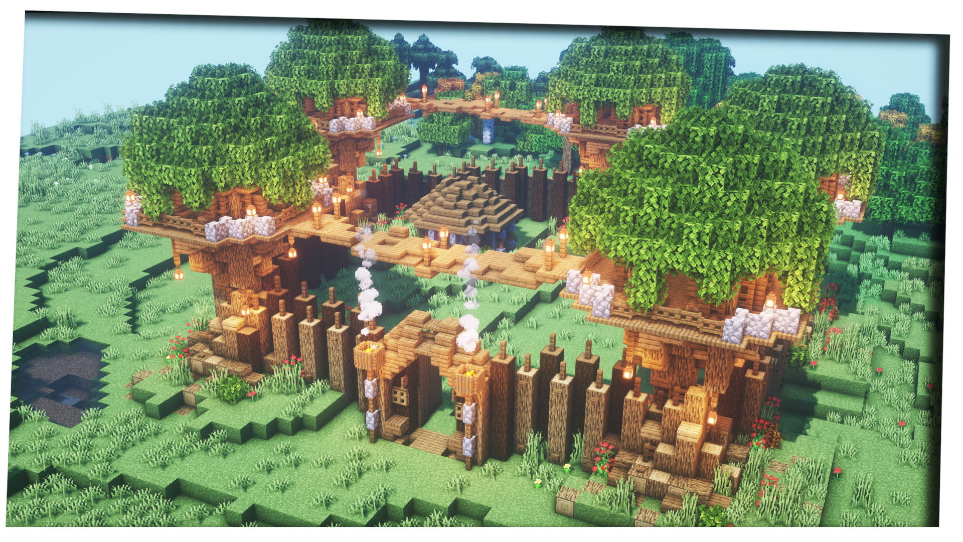 Woodland Village (Work in progress) r/Minecraftbuilds