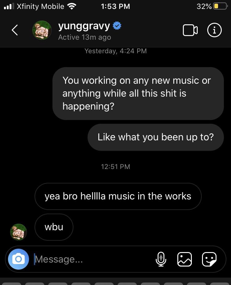 Gravy Working on that Quarantine 🔥🔥 r/yunggravy