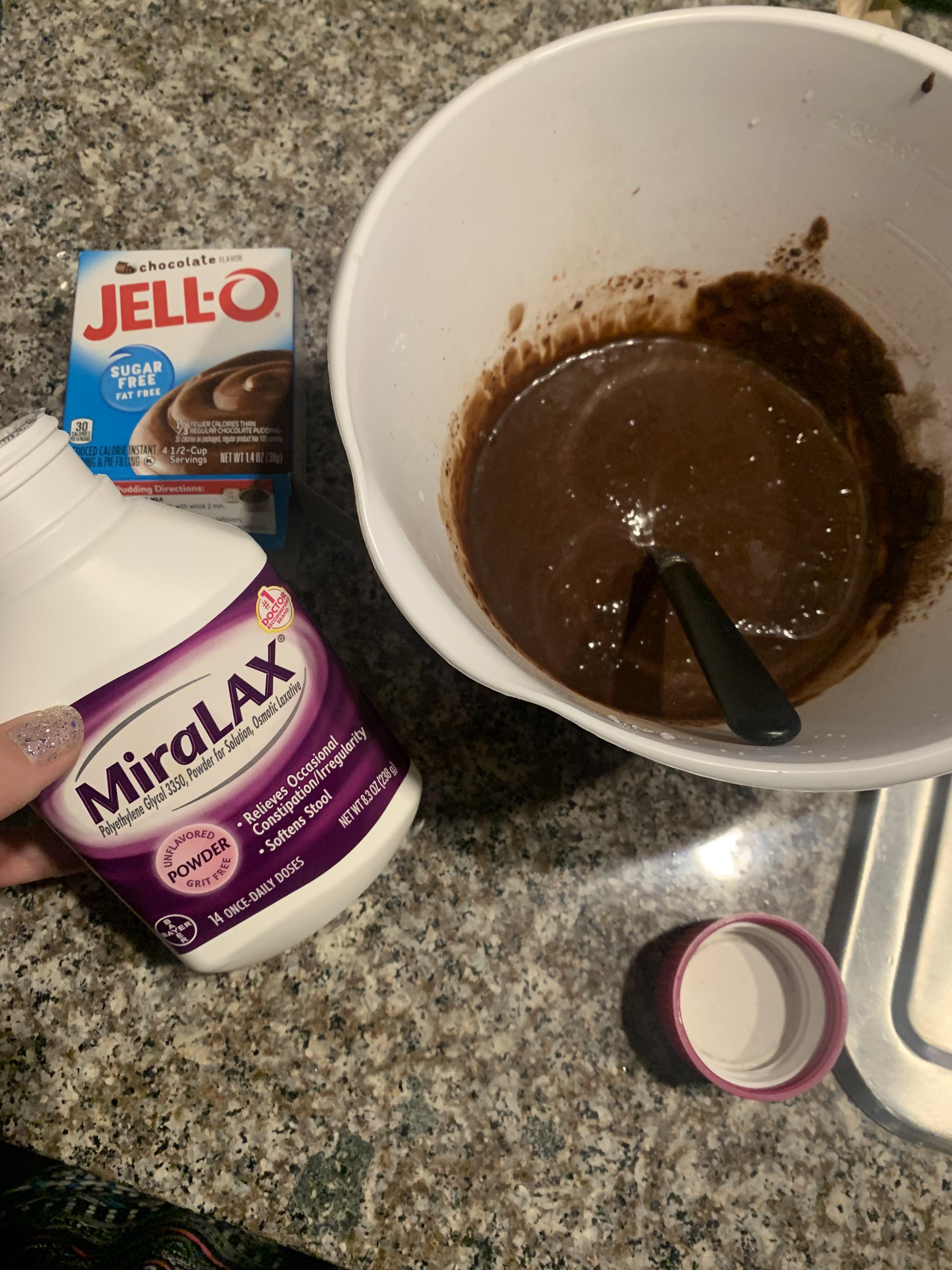 Impulsively put miralax in my sugar free pudding I’d already made with