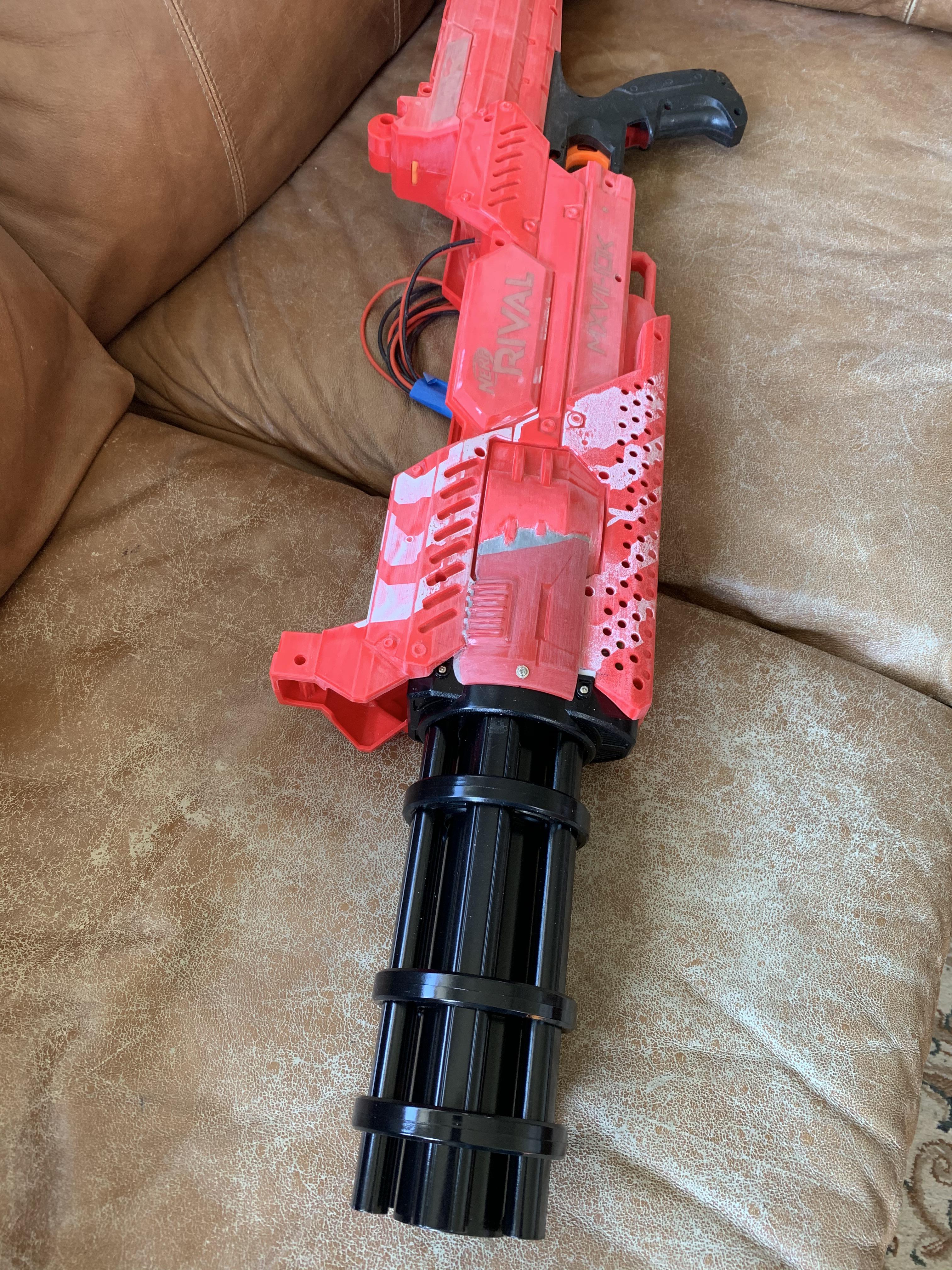 Got the mini gun barrels attached and working in my nemesis integration