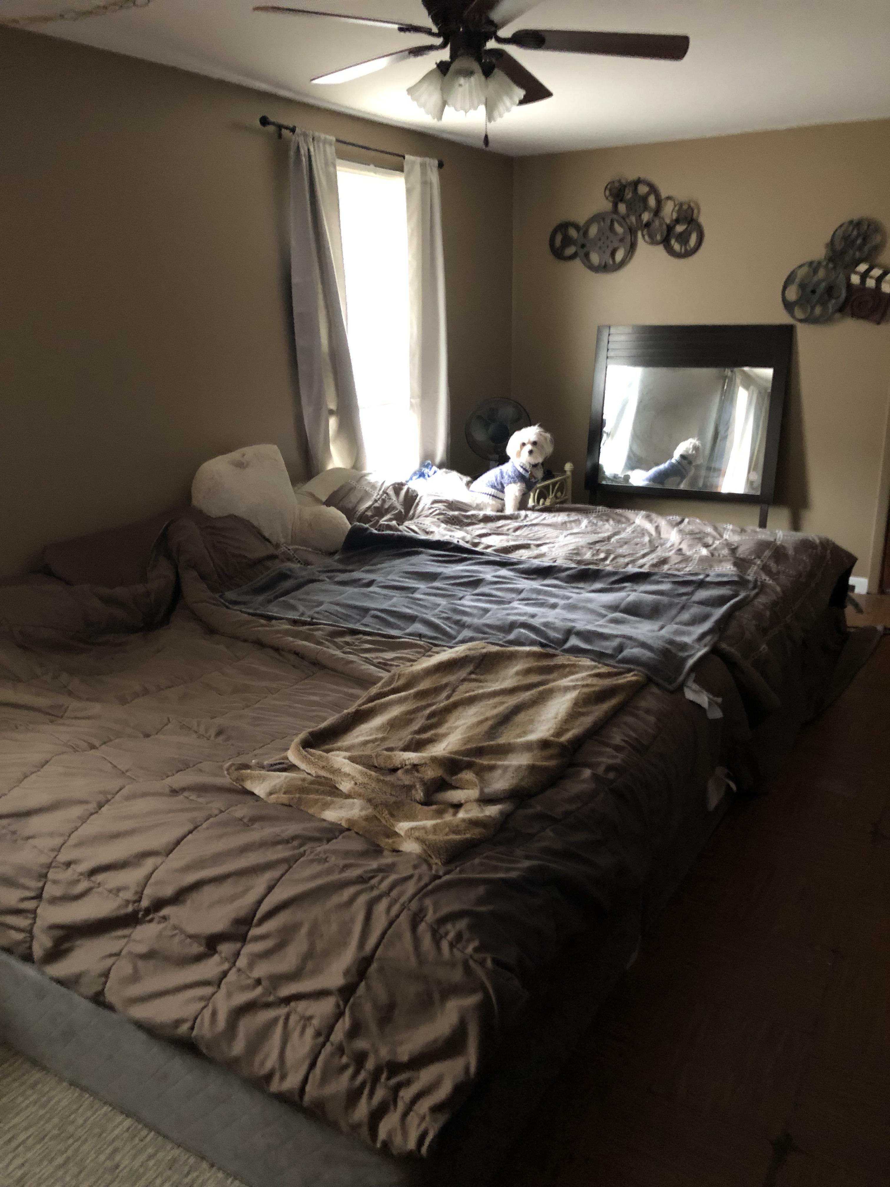 Not sure if this counts but I have two beds in my room, definitely a