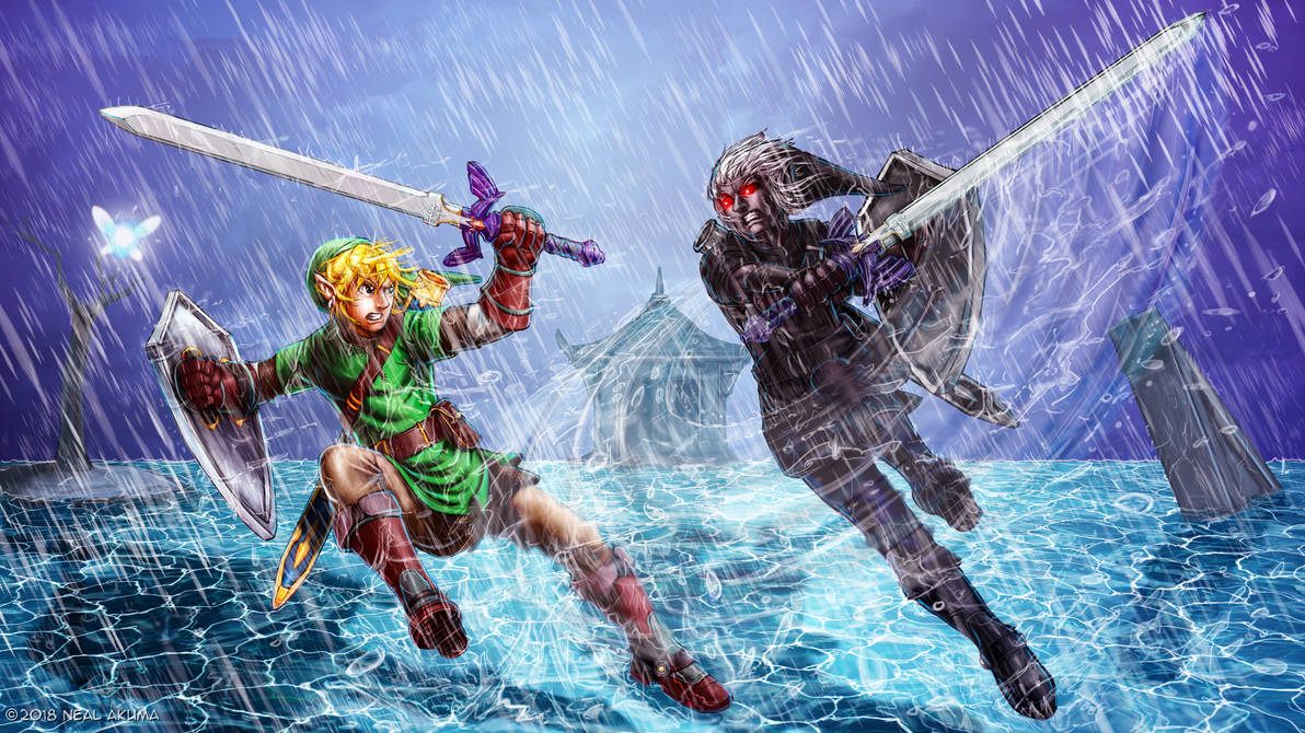 Link vs Dark Link (Deviant Art NealAkuma) r/zelda