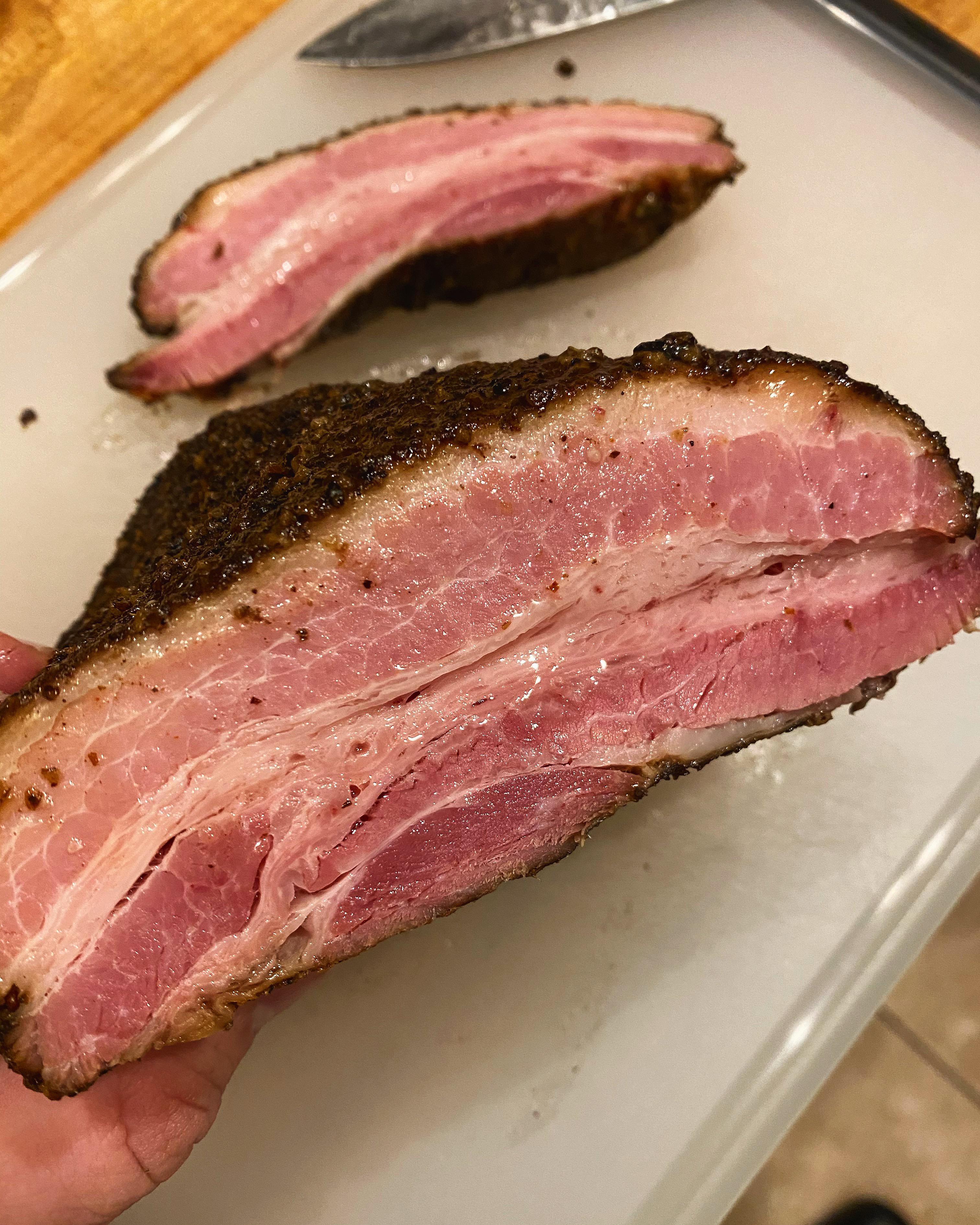 Pork Belly Pastrami (process in comments) r/BBQ
