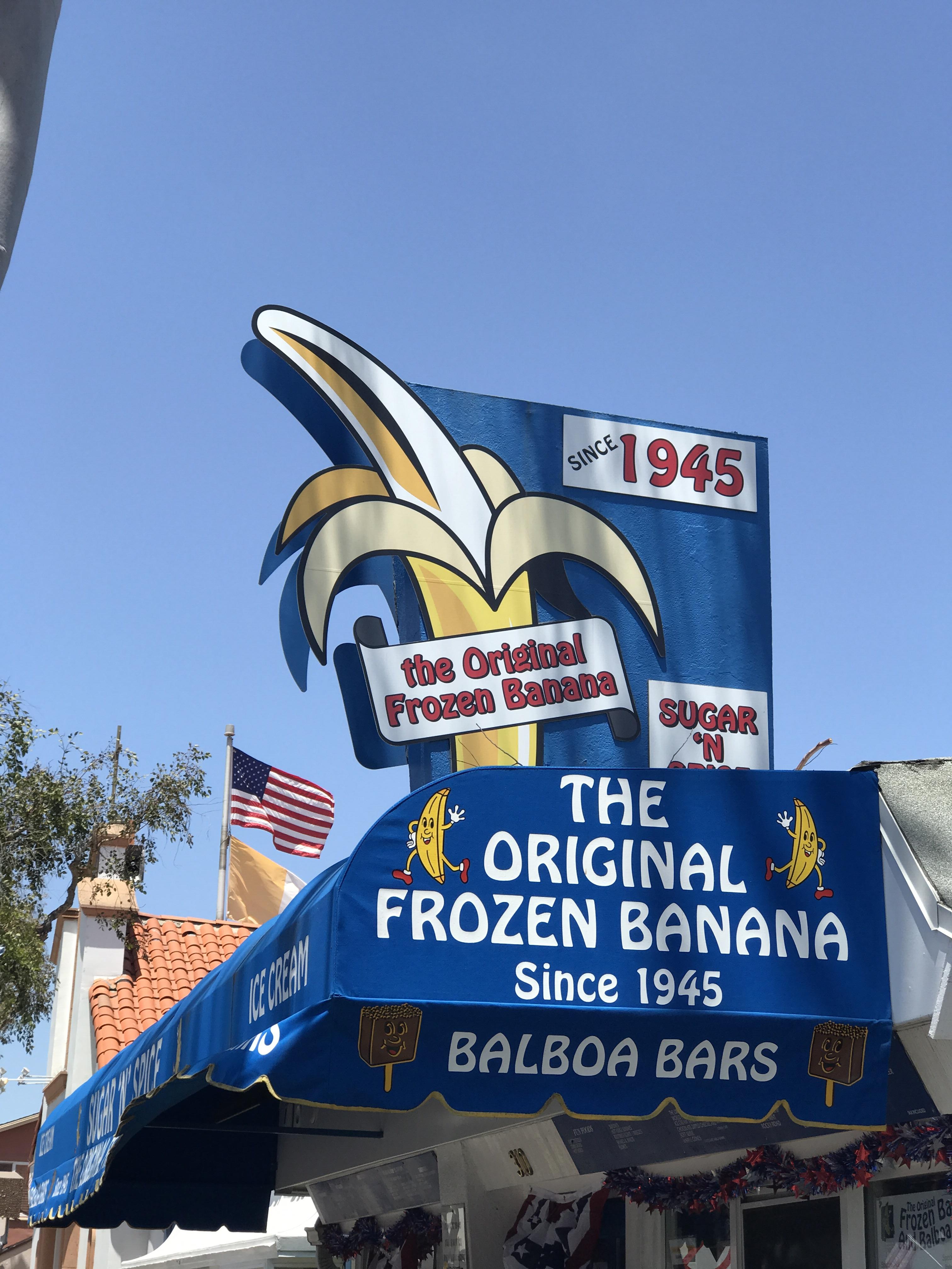 I went to the banana stand on Balboa Island in Newport Beach that AD
