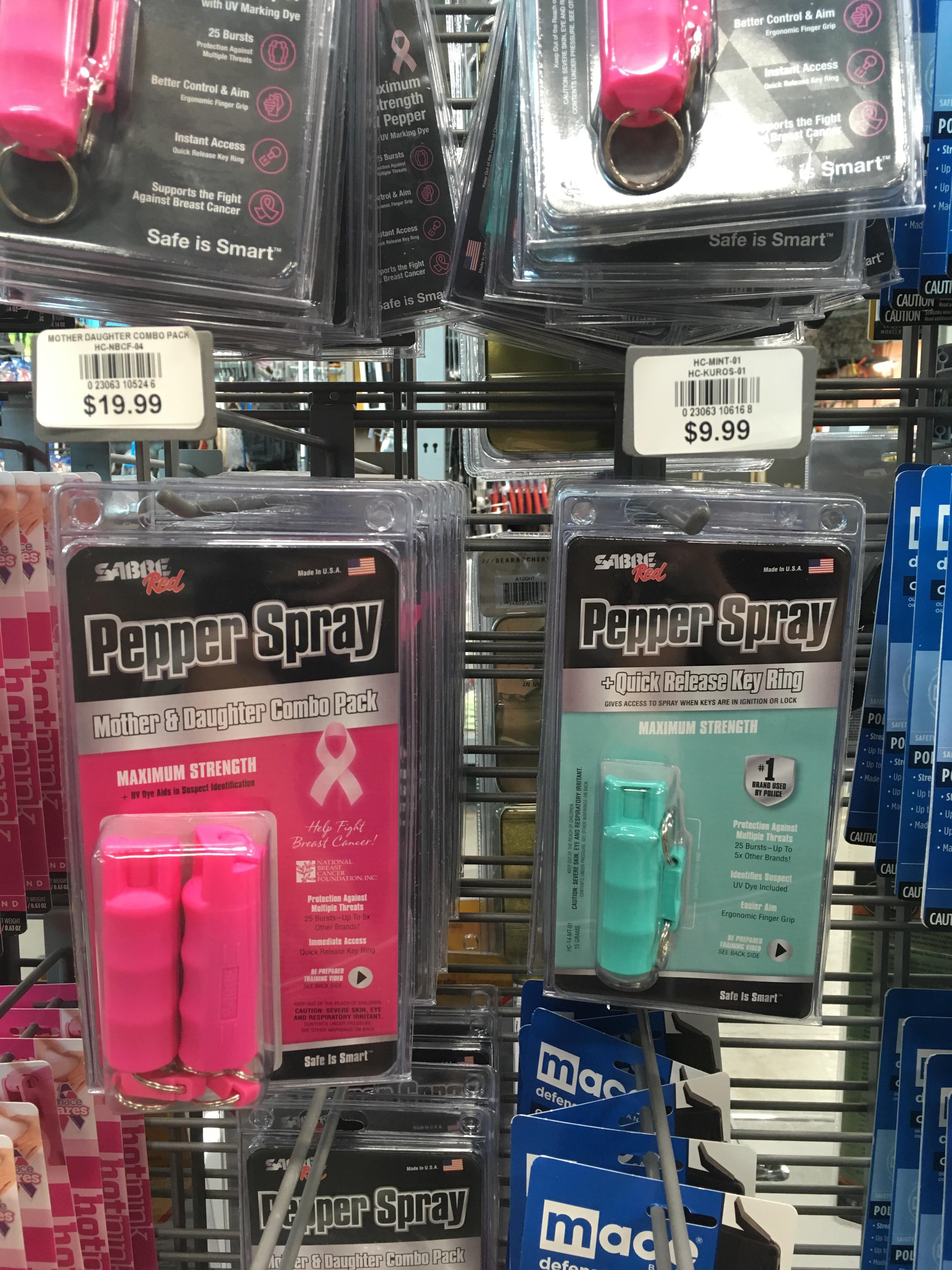 A two pack of pepper spray costs a penny more than two individual cans