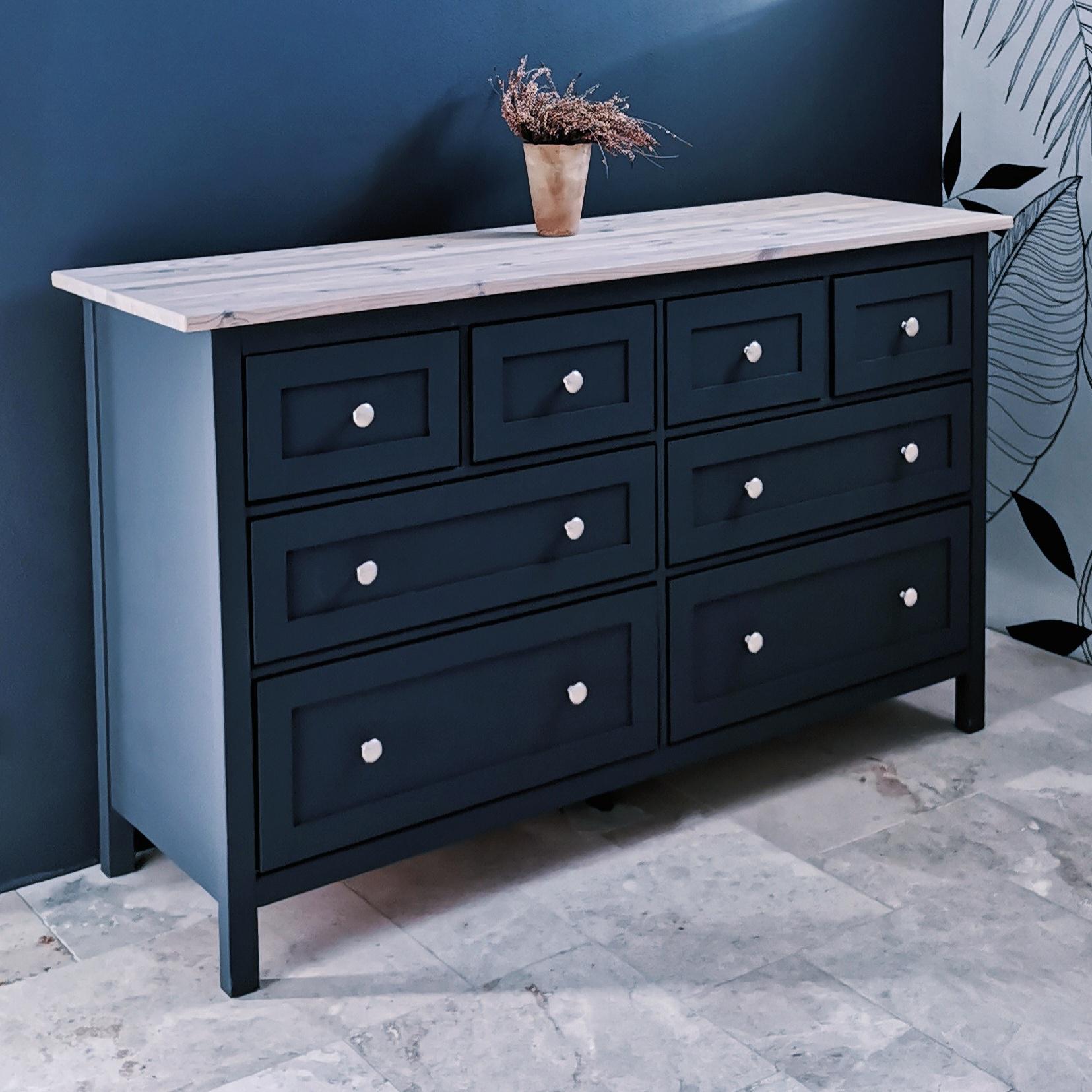 Our HEMNES dresser was falling apart, so i gave it a slight makeover